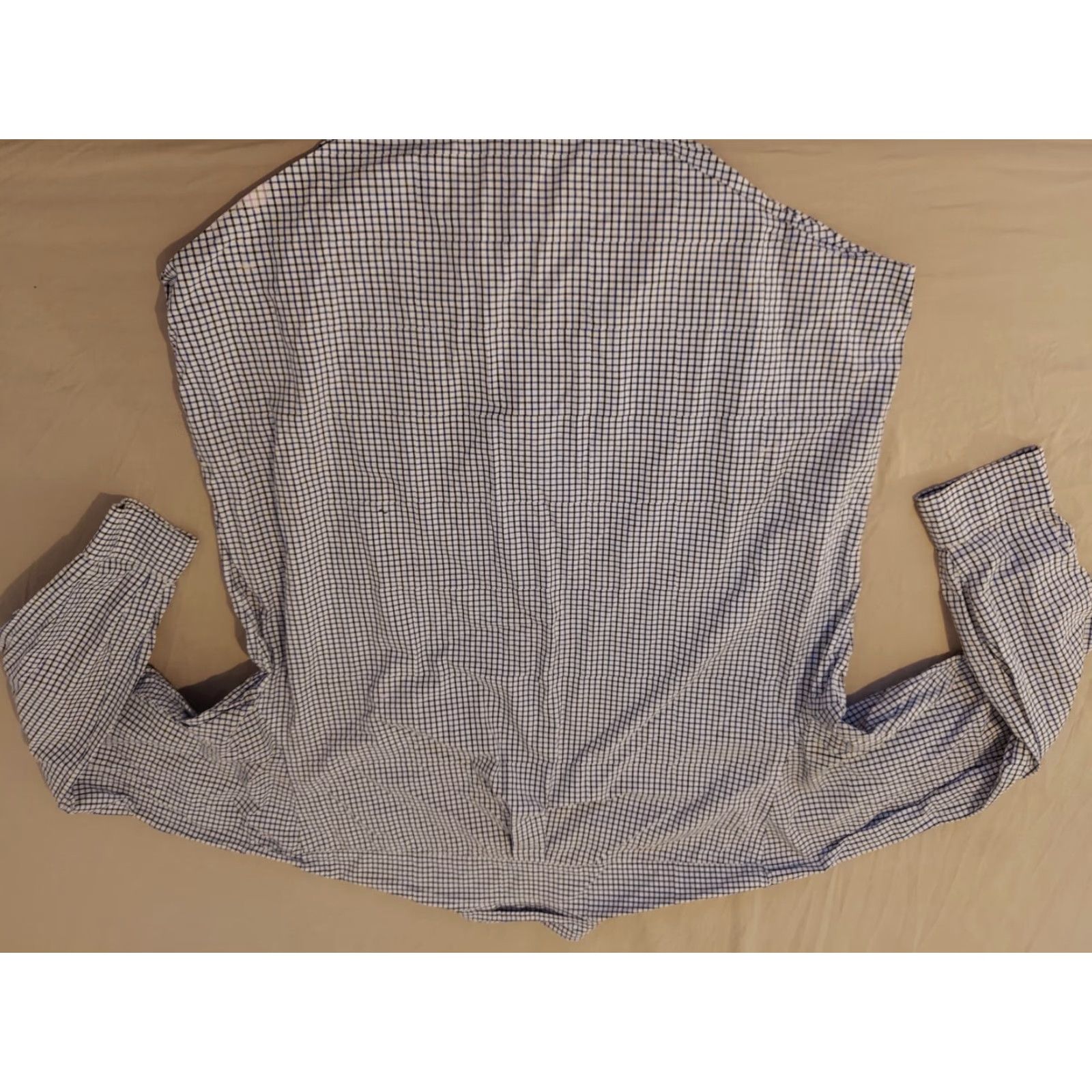 Polo Ralph Lauren Polo Ralph Lauren Dress Shirt Mens 17 1/2 XL White Blue Button Cotton Size 48R - 6 Thumbnail