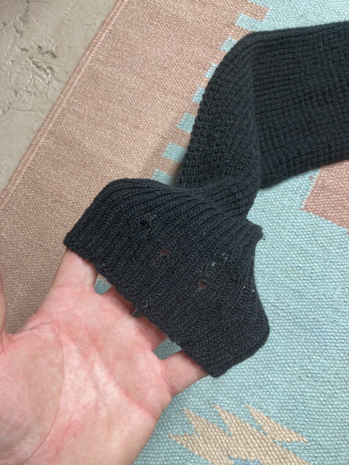 Vintage VTG 50s pullover sweater Shetland wool black Waldorf medium Size US M / EU 48-50 / 2 - 10 Thumbnail