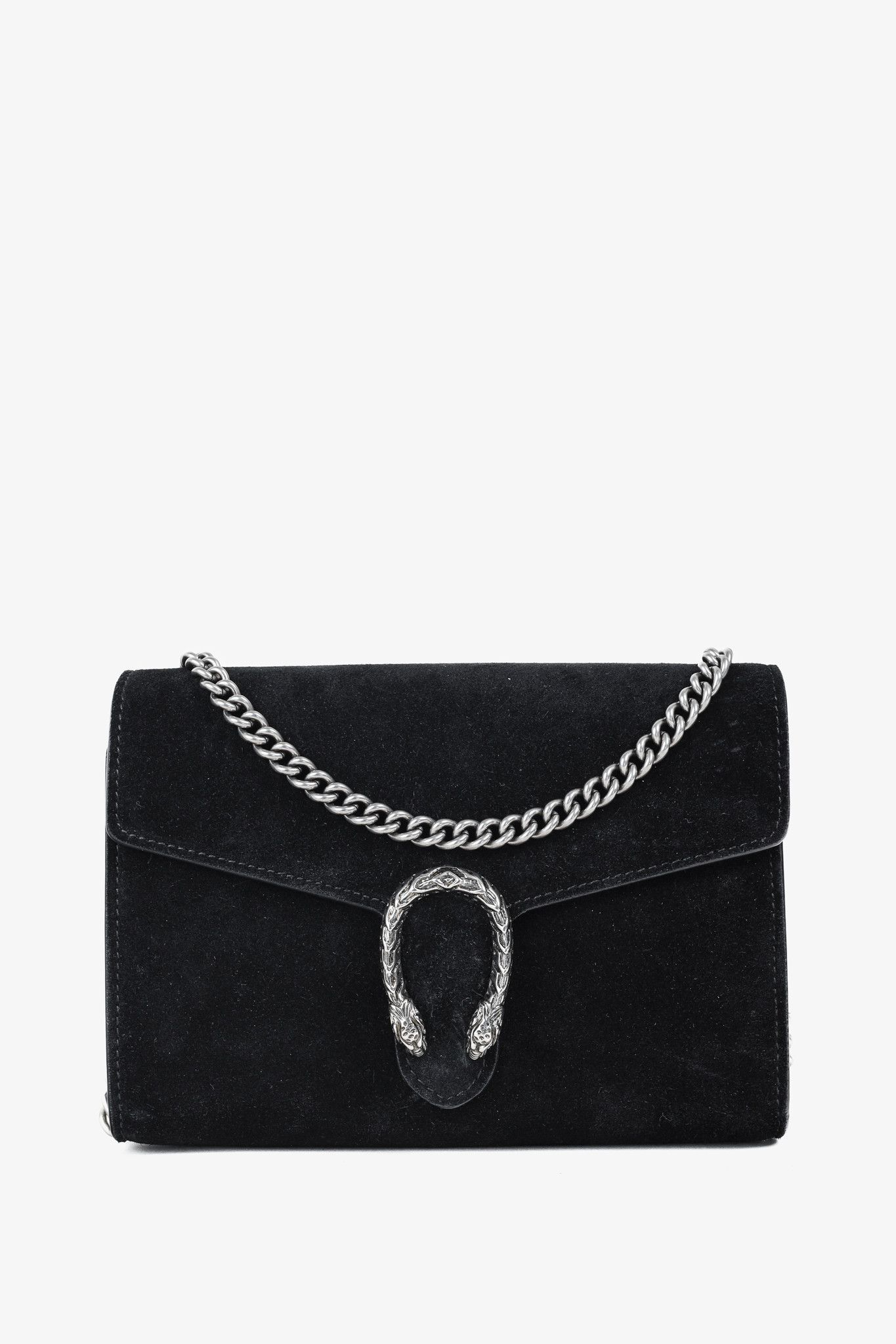 Gucci Gucci Dionysus Black Suede Wallet on Chain Size ONE SIZE - 1 Thumbnail