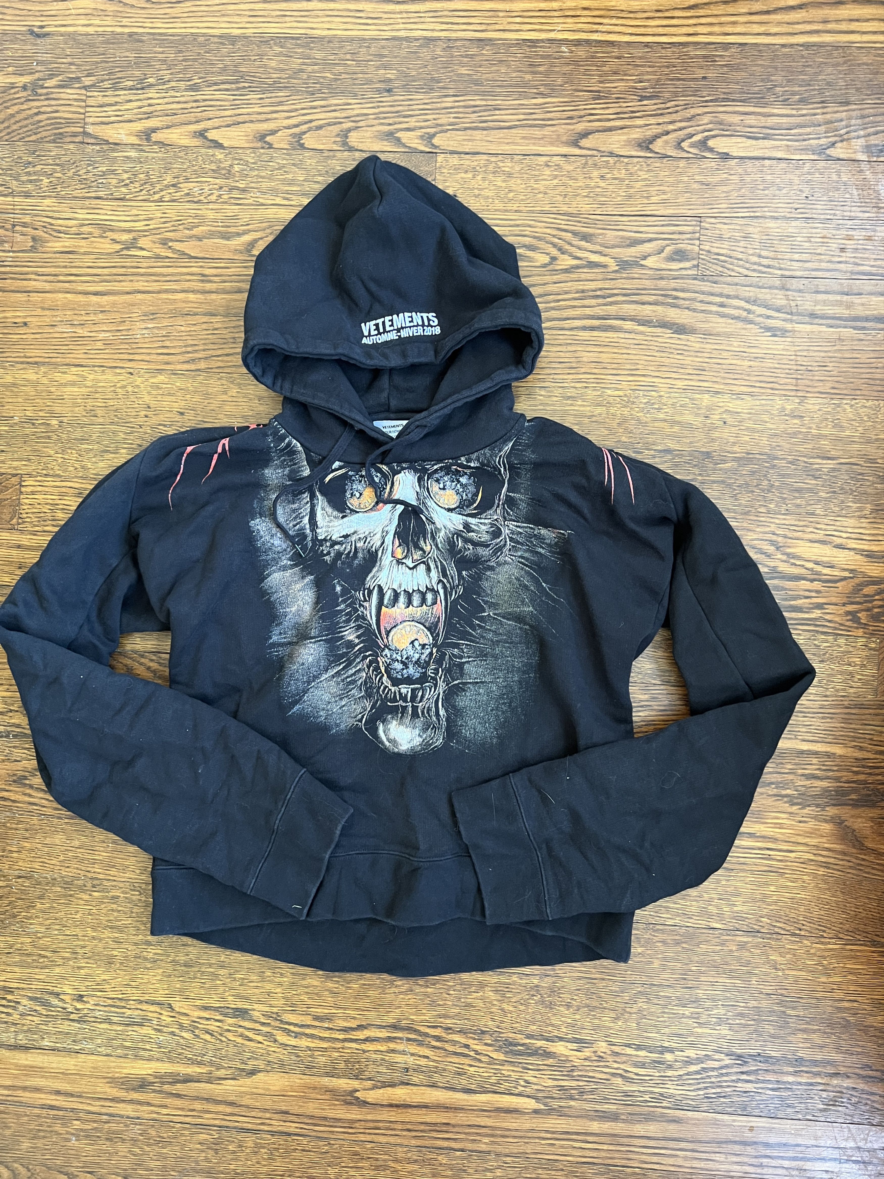 Vetements Vetements 2018 misplaced Skull hoodie | Grailed