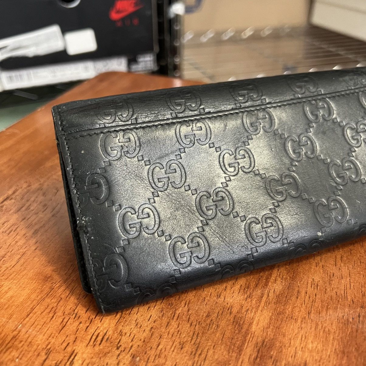 Gucci Gucci Guccissima Long Wallet Black Size ONE SIZE - 6 Thumbnail