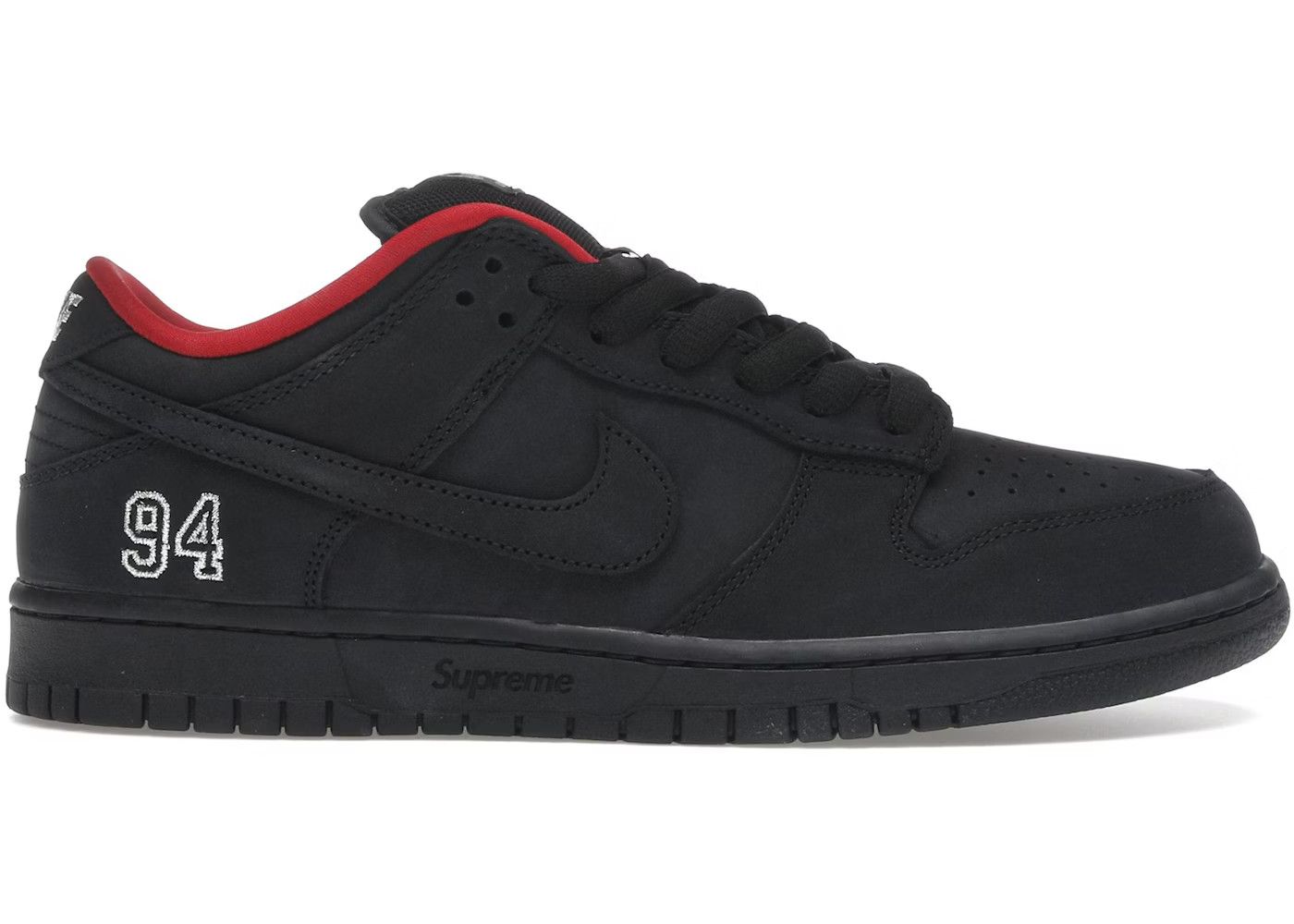 Nike × Supreme Nike Supreme Dunk SB in Black Size US 13 / EU 46 - 2 Thumbnail