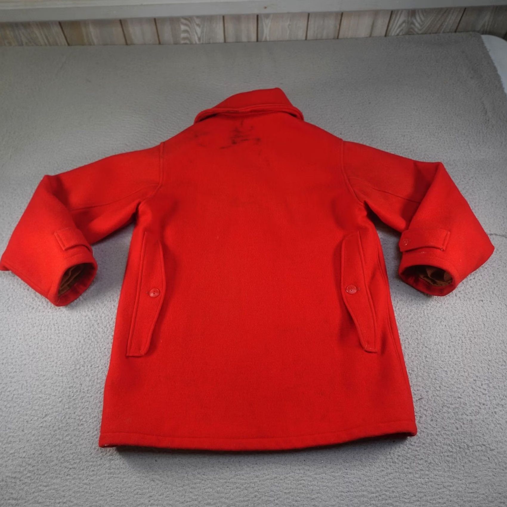 Vintage VINTAGE Woolrich Coat Mens 40 Red Wool Mackinaw Cruiser Cargo Field Hunting 60s Size US XXS / EU 40 - 7 Thumbnail
