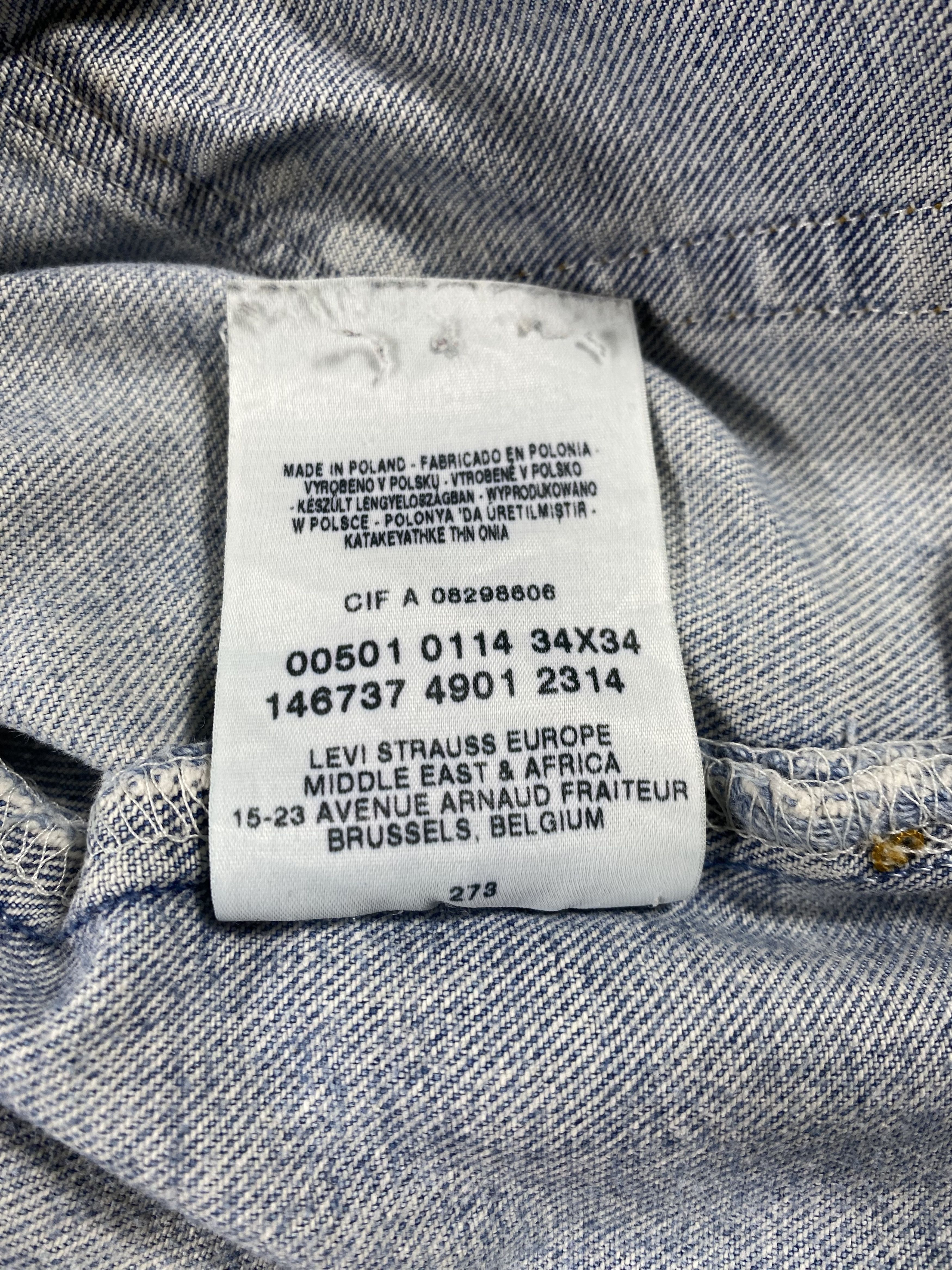 Levi's Blue Wash Vintage Levi's 501 33x33 Denim-JN3962 Size US 33 - 10 Thumbnail