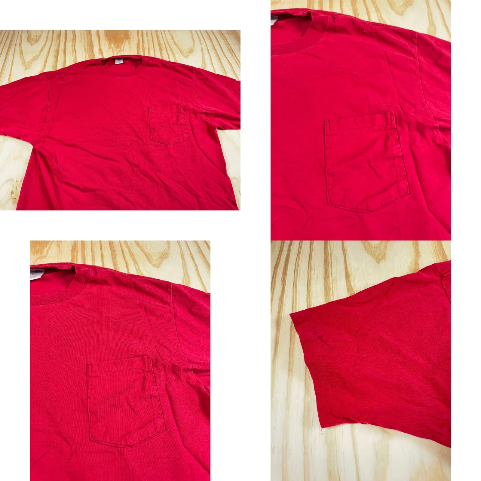 Vintage VINTAGE TownCraft Polo Pocket T-Shirt Adult Large Red Single Stitch USA Made 80s Retro Mens Size US L / EU 52-54 / 3 - 8 Thumbnail