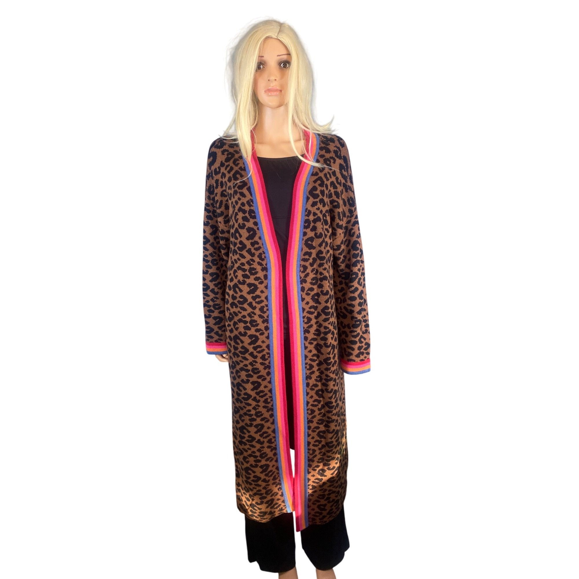 Marine Layer NWT Marine Layer Martha Sweater Coat Leopard Duster Cardigan Size XL / US 12-14 / IT 48-50 - 13 Thumbnail