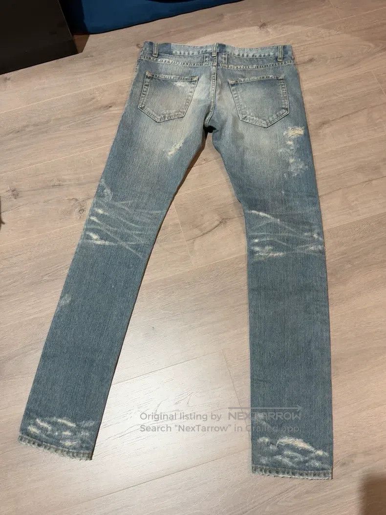 Saint Laurent Paris Saint Laurent Paris Cat scratch distressed water-washed bl Size US 29 - 9 Thumbnail