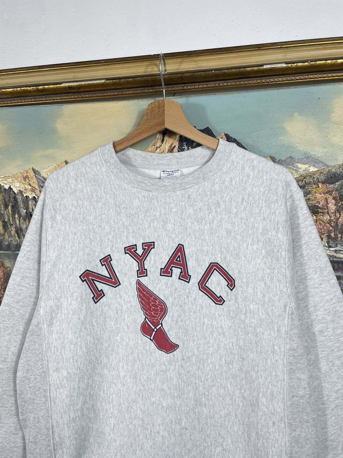 Champion × Vintage Champion Retro Crewneck NYAC Club Foot Wing NYC Sweatshirt Size US S / EU 44-46 / 1 - 5 Thumbnail