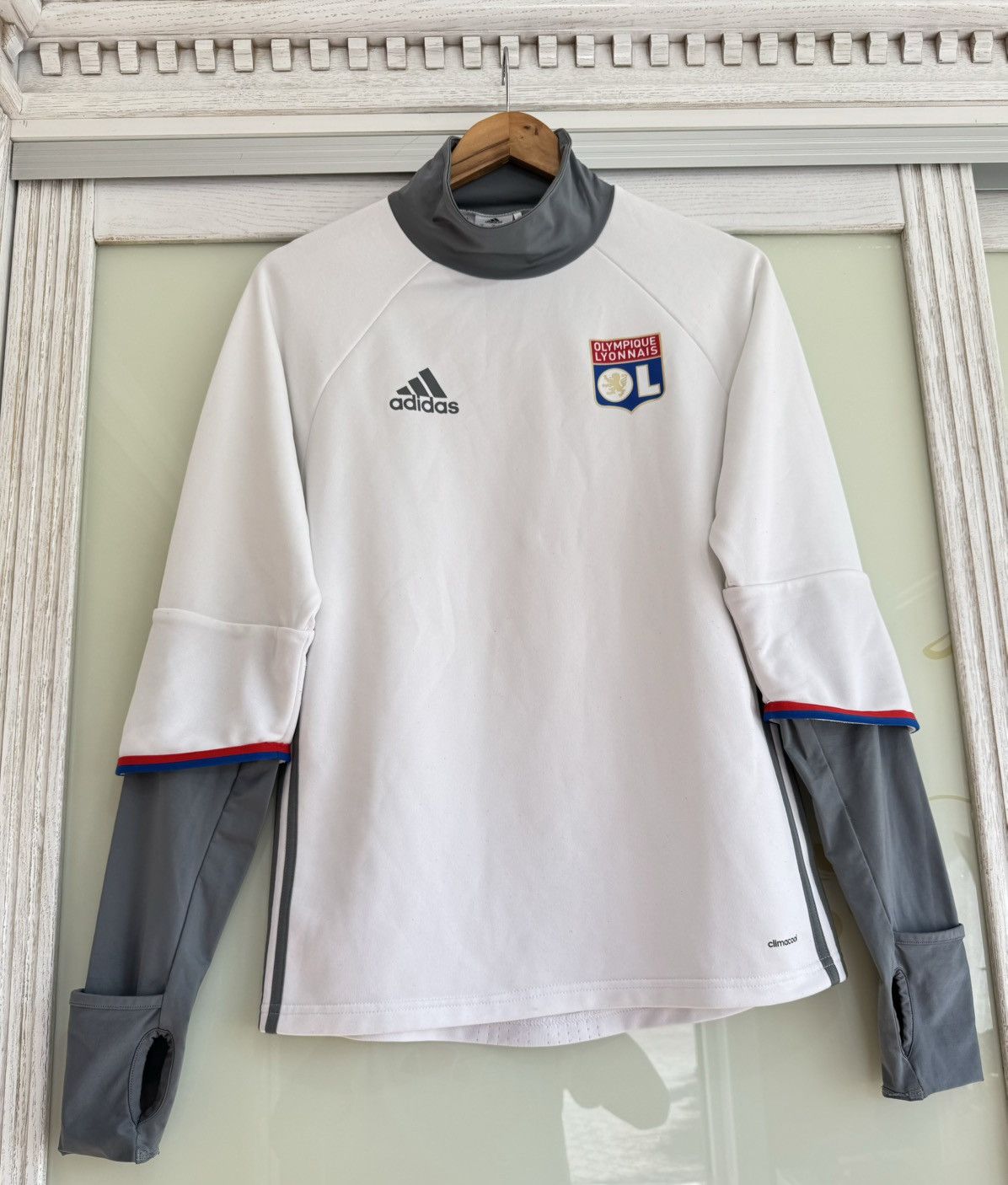 Adidas Olympique Lyon 2016-2017 Soccer Training Jersey Football Kit Size US S / EU 44-46 / 1 - 5 Thumbnail
