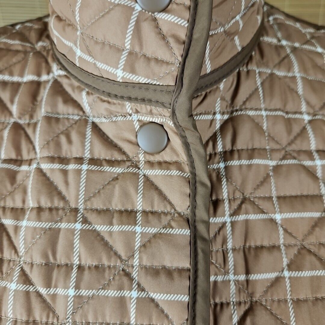 Lands' End Lands End Reversible Vest Womens M Brown Plaid Diamond Prima Size M / US 6-8 / IT 42-44 - 8 Thumbnail