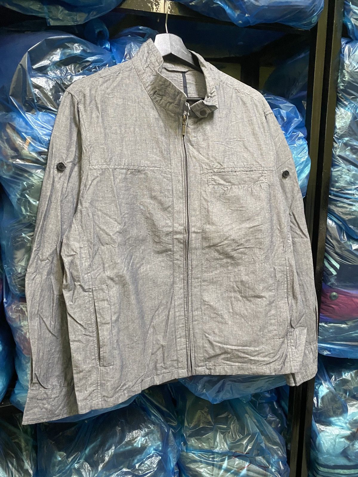Kansai Yamamoto Vintage SISSY by Kansai Yamamoto Gray Cotton Zip Jacket Size US L / EU 52-54 / 3 - 5 Thumbnail