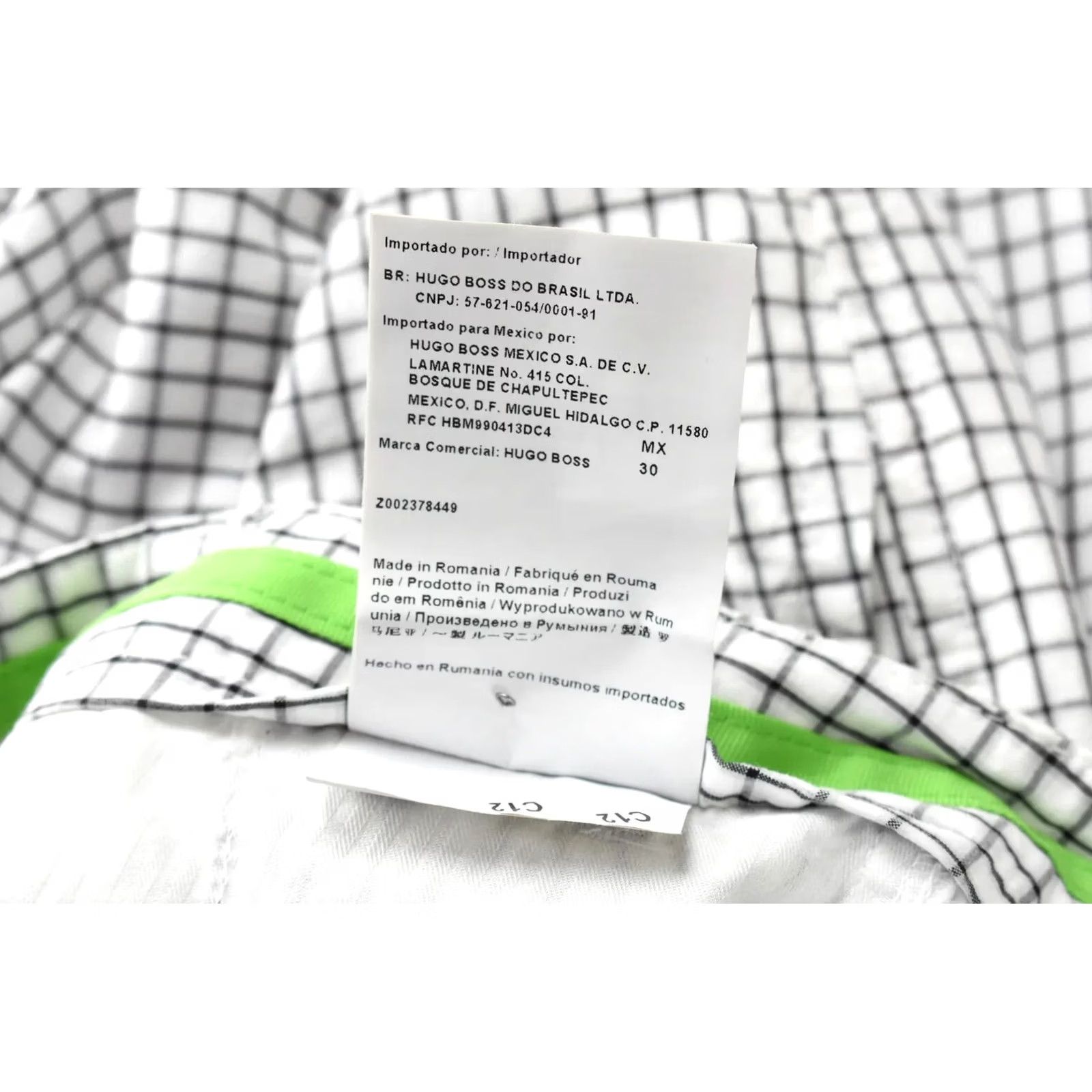 Hugo Boss HUGO BOSS Haddys-W Trousers Men's US 30 Regular Fit Checked Multicoloured Size US 30 / EU 46 - 8 Thumbnail