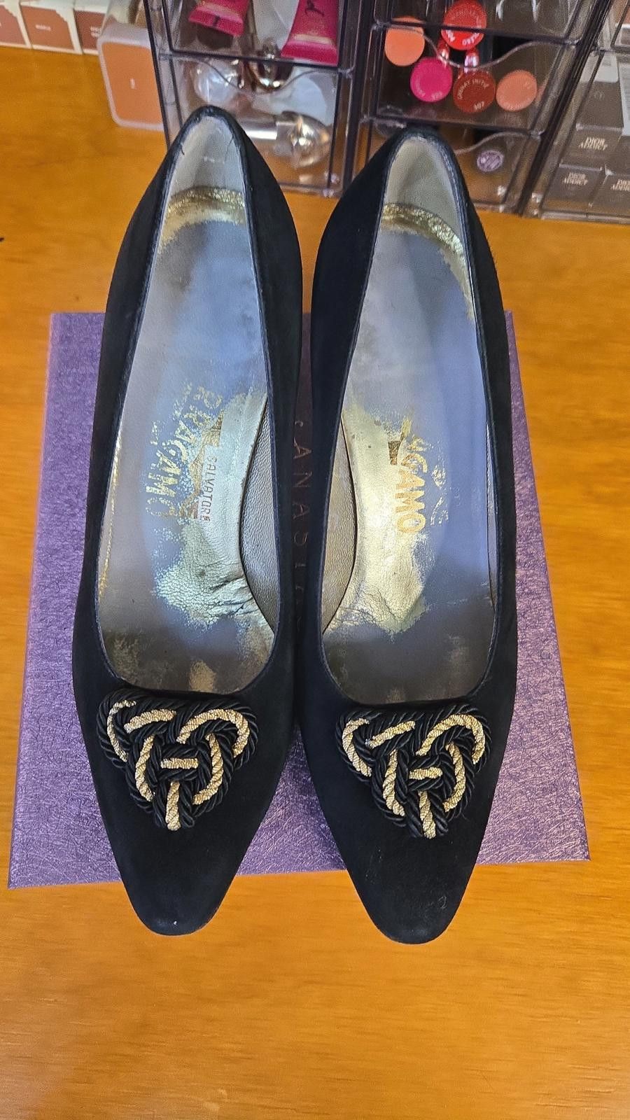 Salvatore Ferragamo ✨ Salvatore Ferragamo Black Suede Pumps ✨ Size US 6 / IT 36 - 6 Thumbnail