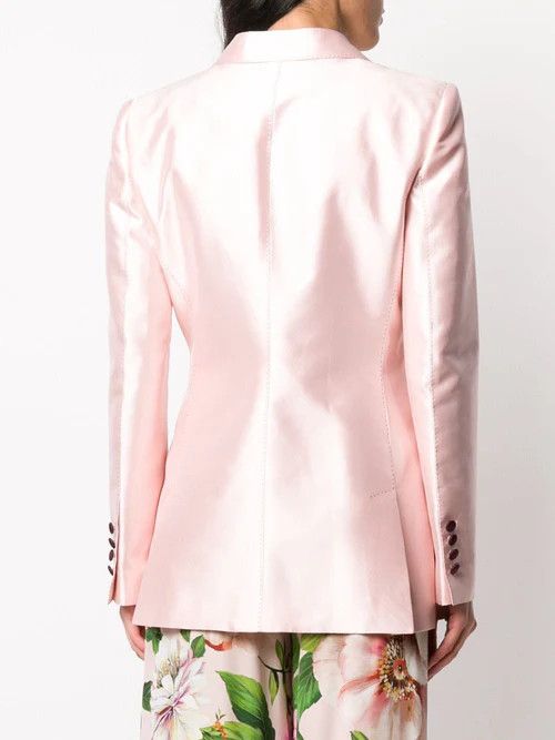 Dolce & Gabbana o1y0825 Silk Blazer in Blush Size XS / US 0-2 / IT 36-38 - 4 Thumbnail