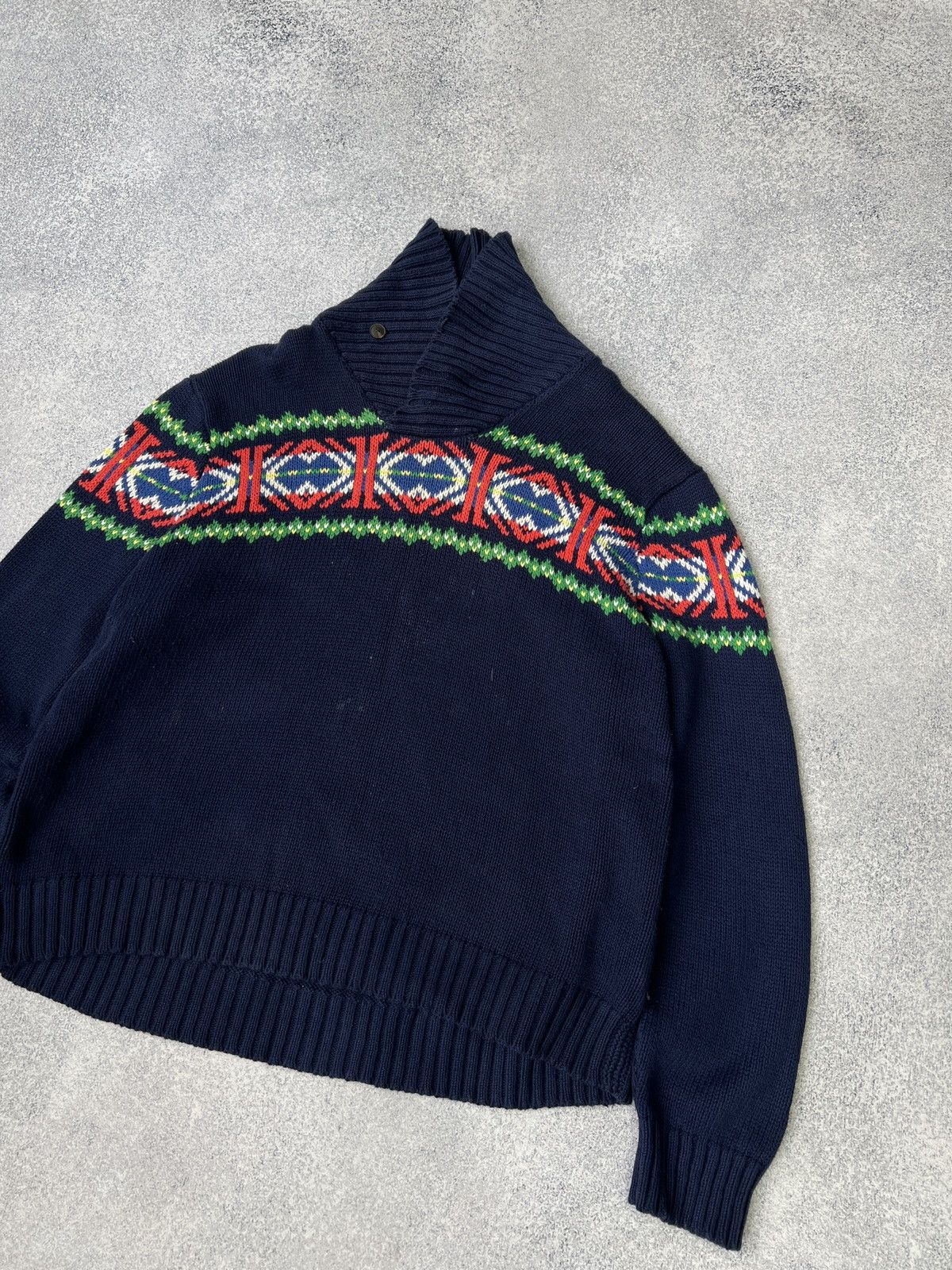 Polo Ralph Lauren × Vintage Vintage Knitted Polo Ralph Lauren Ski sweater Size US XL / EU 56 / 4 - 5 Thumbnail