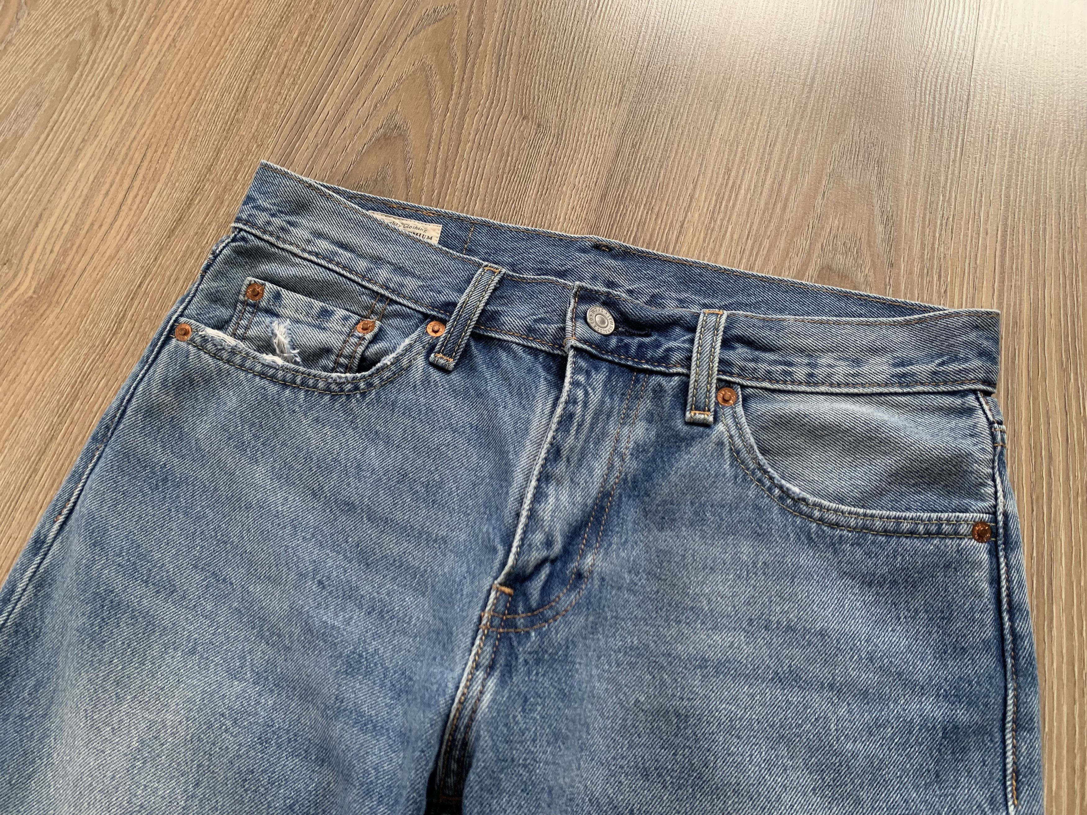 Denime Levis Premium 405 Patch Light Blue Denim Shorts Size US 29 - 4 Thumbnail