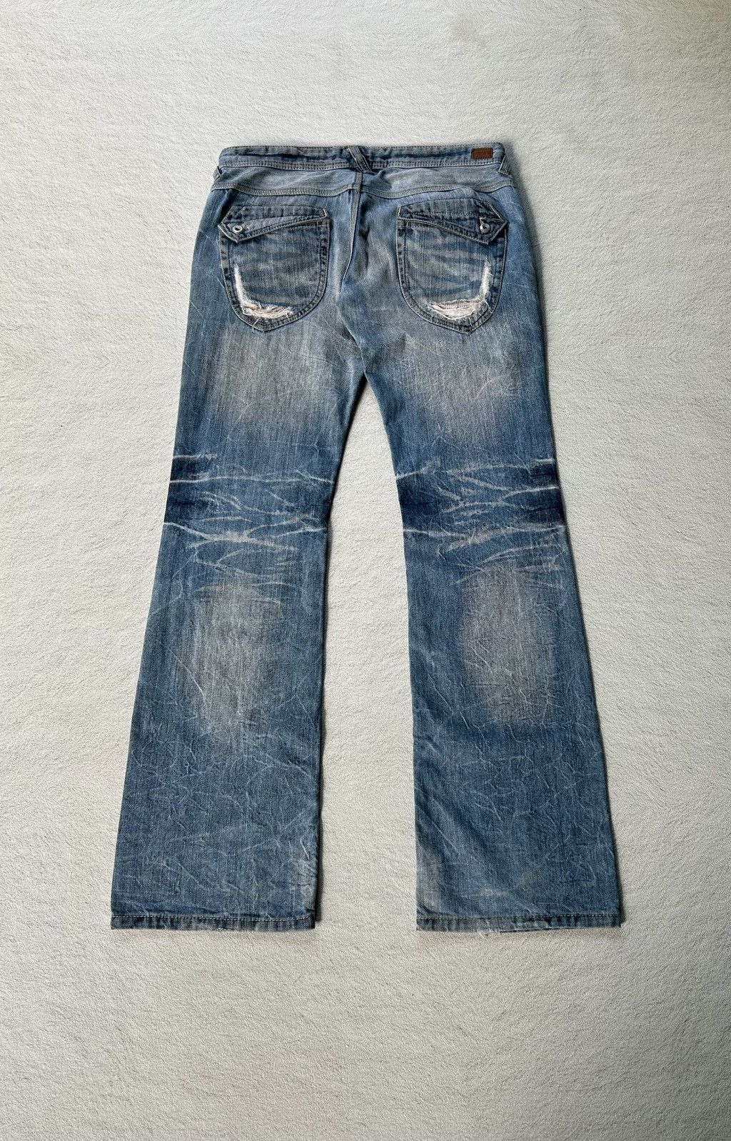 14th Addiction 2000s Nicole Club For Men Flared Denim Pants Size US 34 / EU 50 - 3 Thumbnail