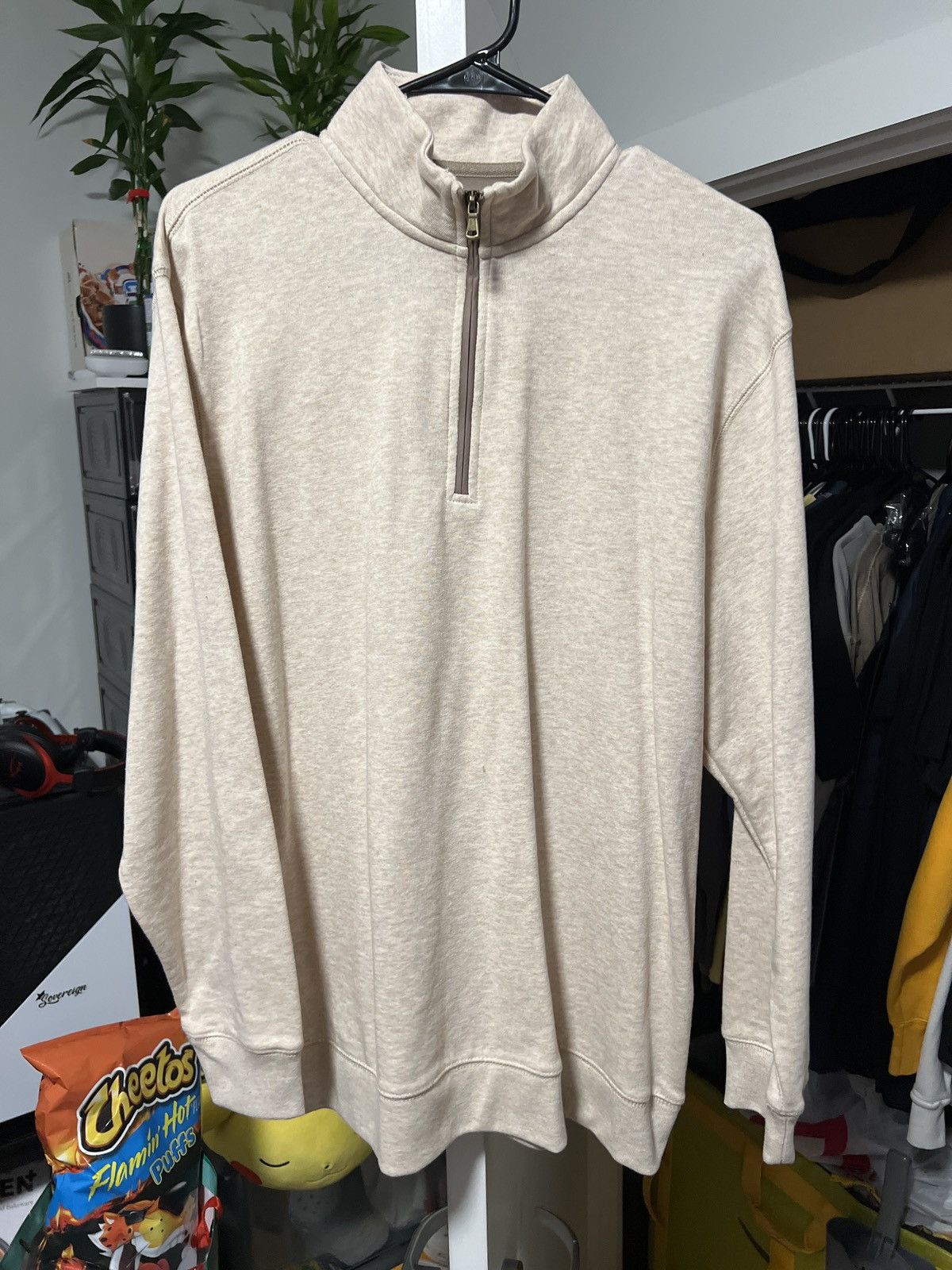 George Beige Quarter Zip Size US L / EU 52-54 / 3 - 1 Thumbnail