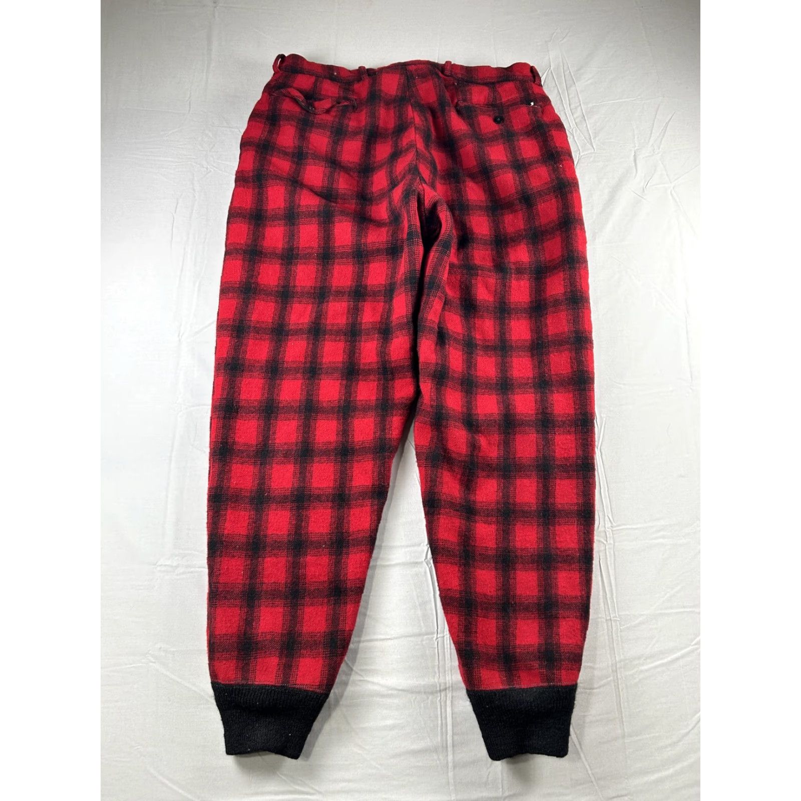 Vintage VINTAGE Woolrich Snow Pants Mens 36x30 Red Buffalo Plaid Wool Insulated Ski Cuff Size US 36 / EU 52 - 2 Thumbnail