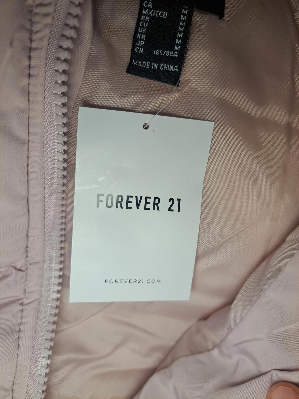 Forever 21 NEW Forever 21 Puffer Jacket Womens Medium Pink Full Zip Size M / US 6-8 / IT 42-44 - 3 Thumbnail