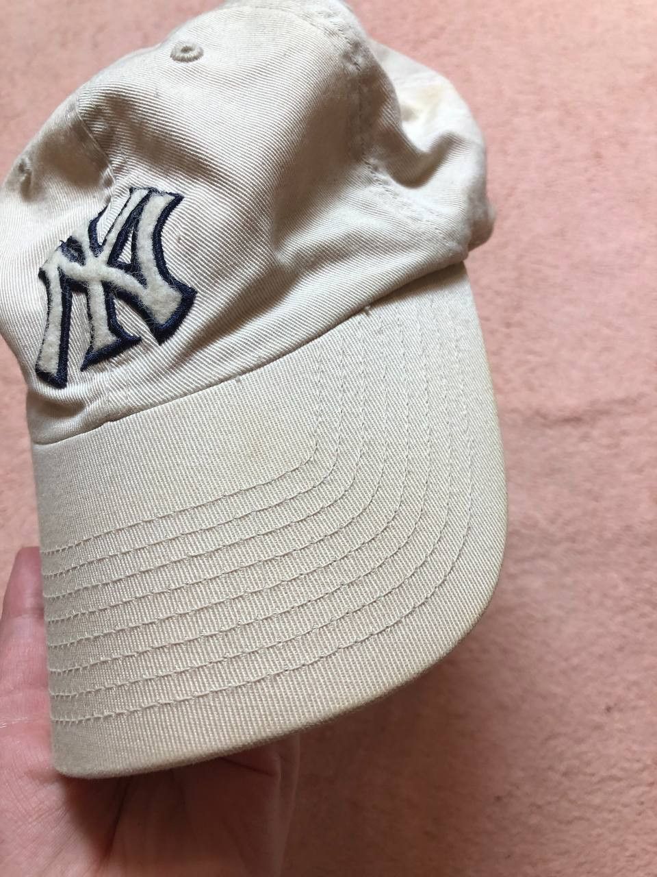 New York Yankees white Cap Y2K New York Yankees Hats Vintage streetwear Size ONE SIZE - 8 Thumbnail