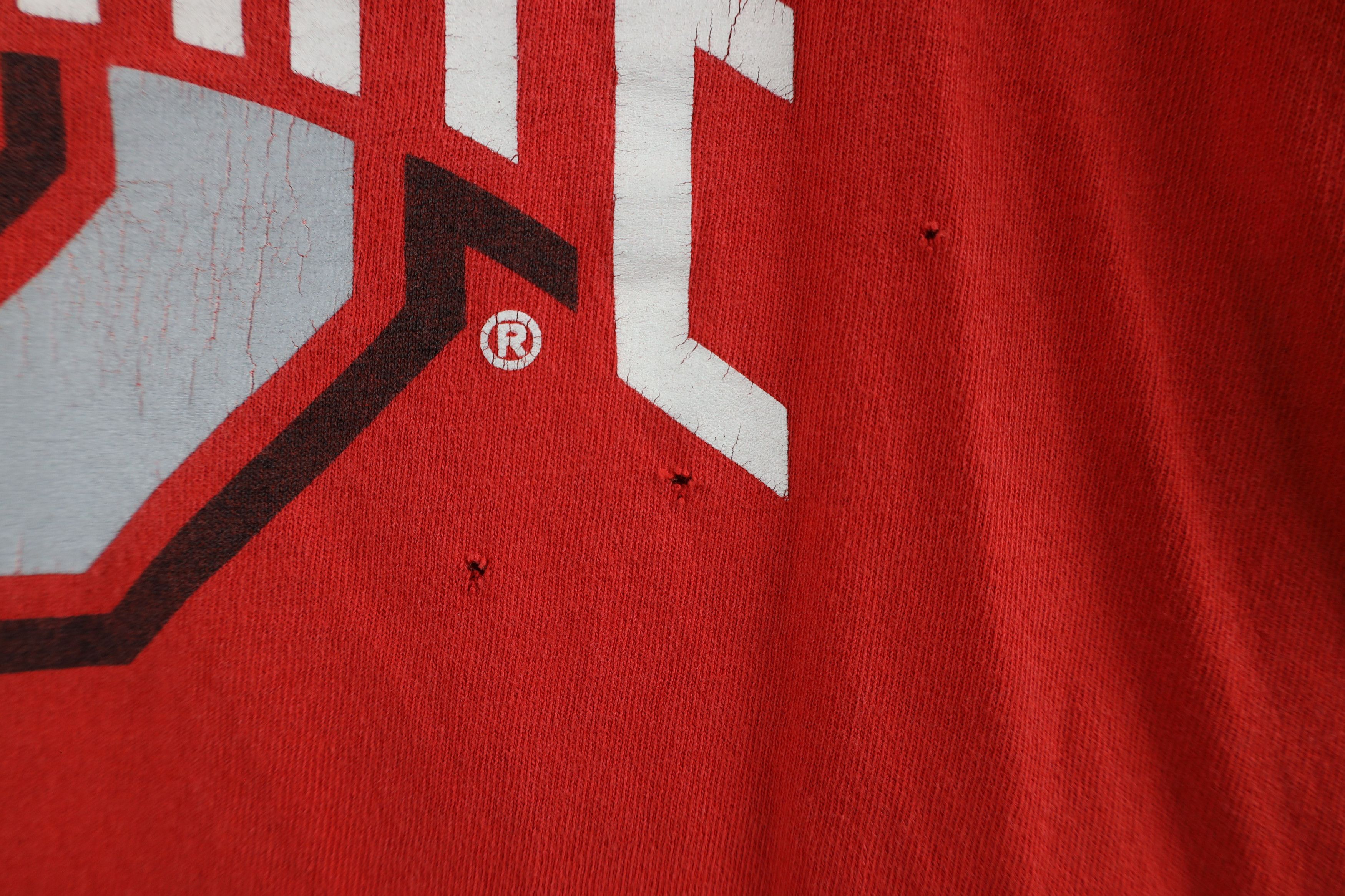 Vintage Vintage 90s Ohio State University Long Sleeve T-Shirt Red Size US M / EU 48-50 / 2 - 6 Thumbnail