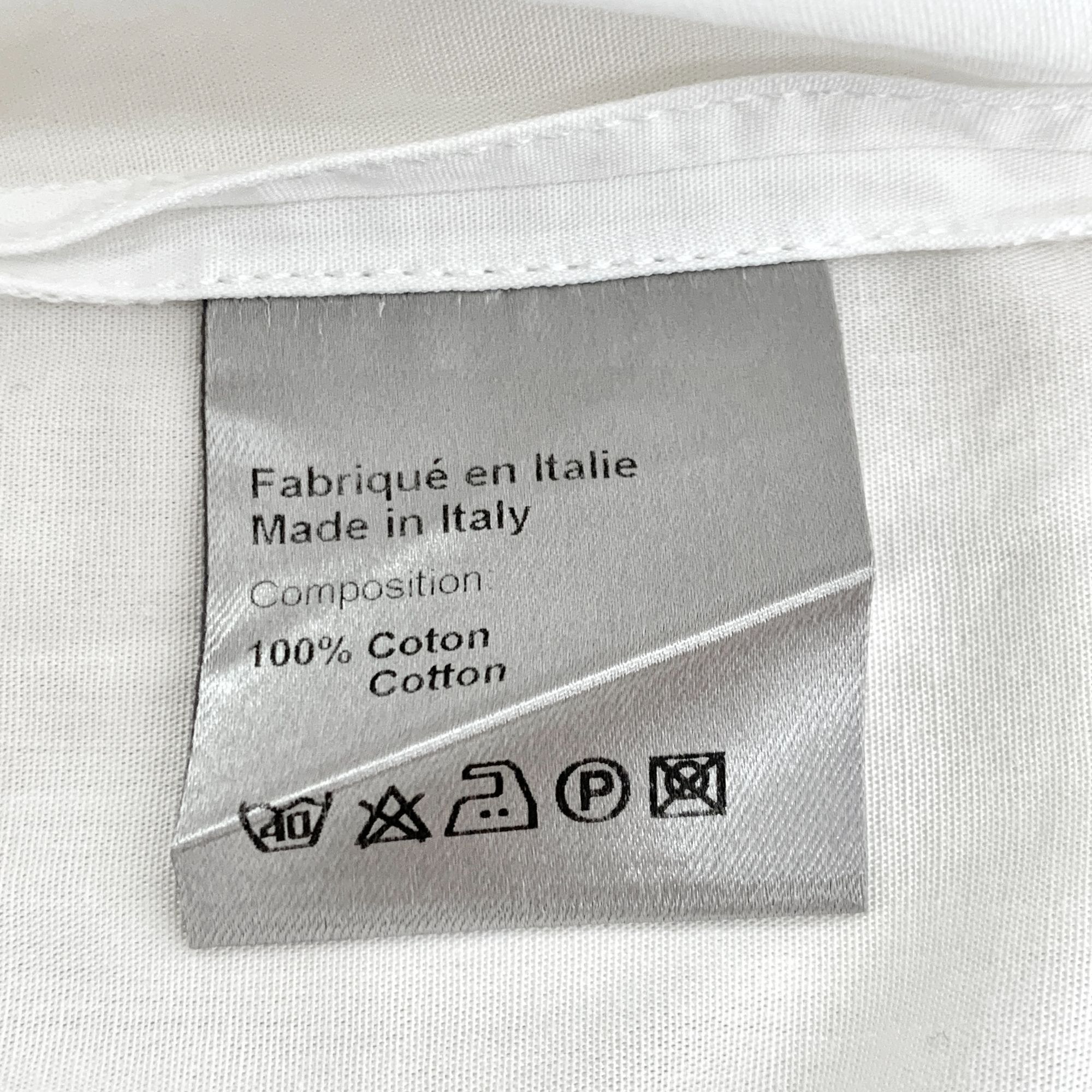 Dior Dior White Pocket Design Cotton Short-Sleeve Shirt (Size 39) Size US XXS / EU 40 - 3 Thumbnail