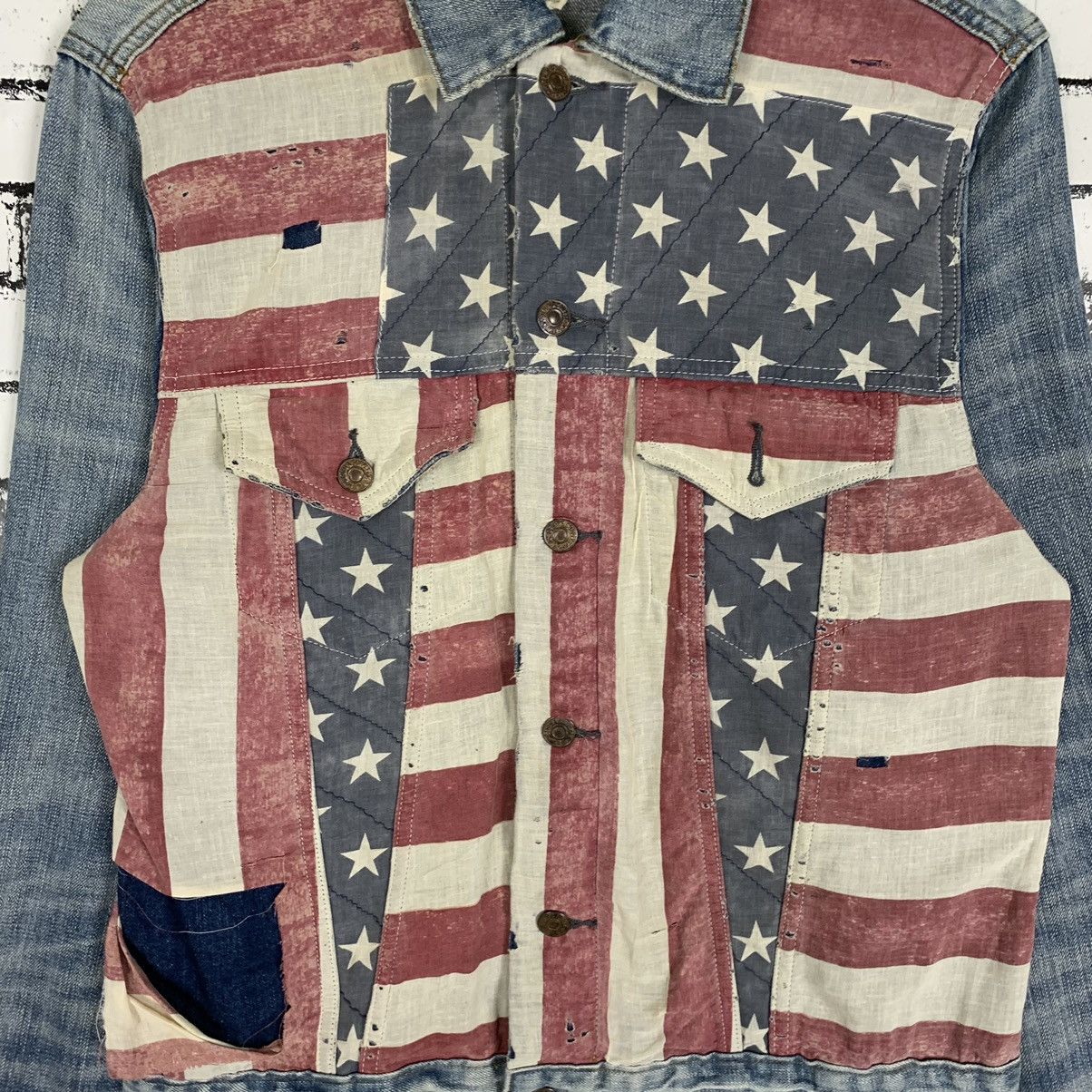 Ralph Lauren Jean Jacket Trucker Flag America