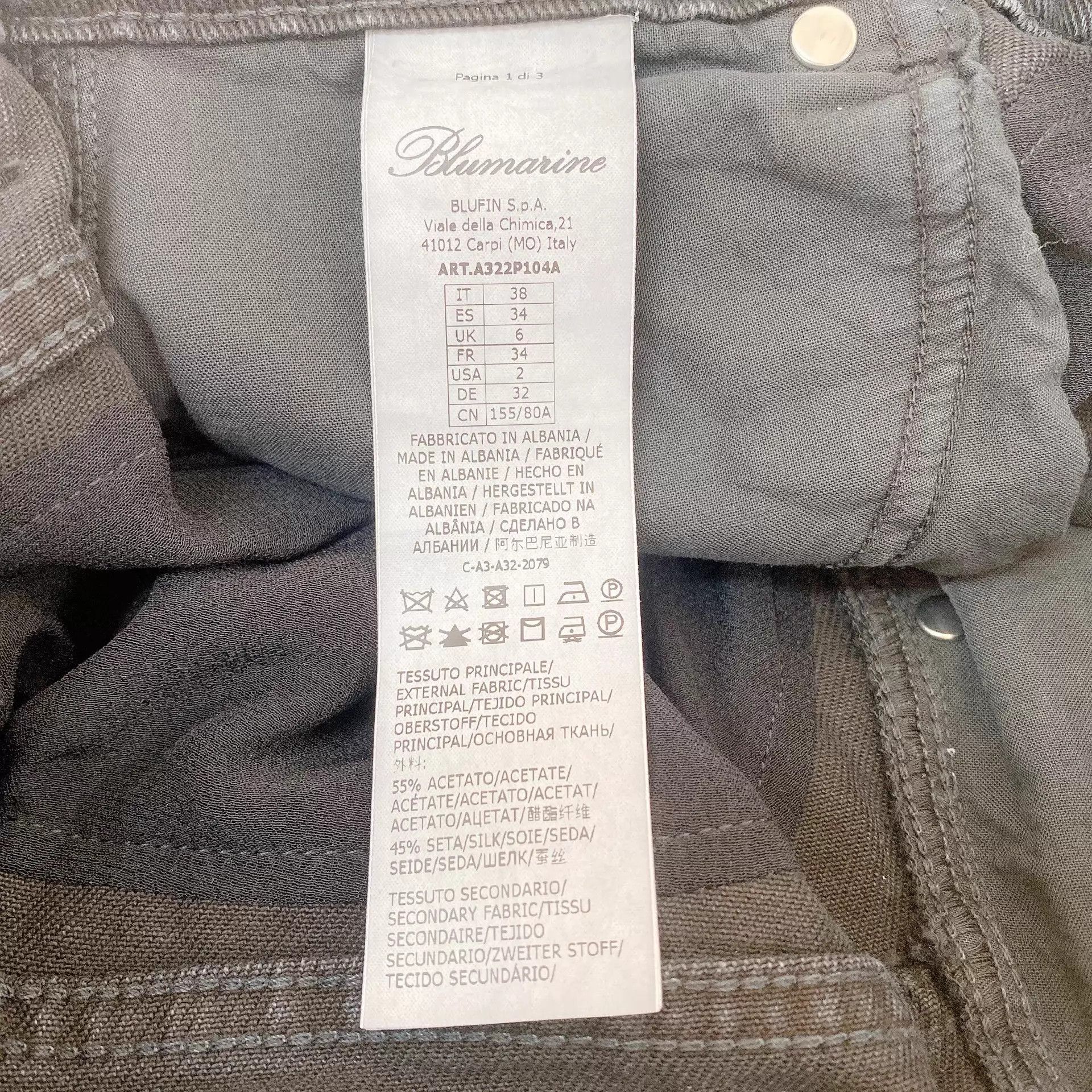 Blumarine Blumarine Denim Panel Chino 38 Size 26" / US 2 / IT 38 - 6 Thumbnail
