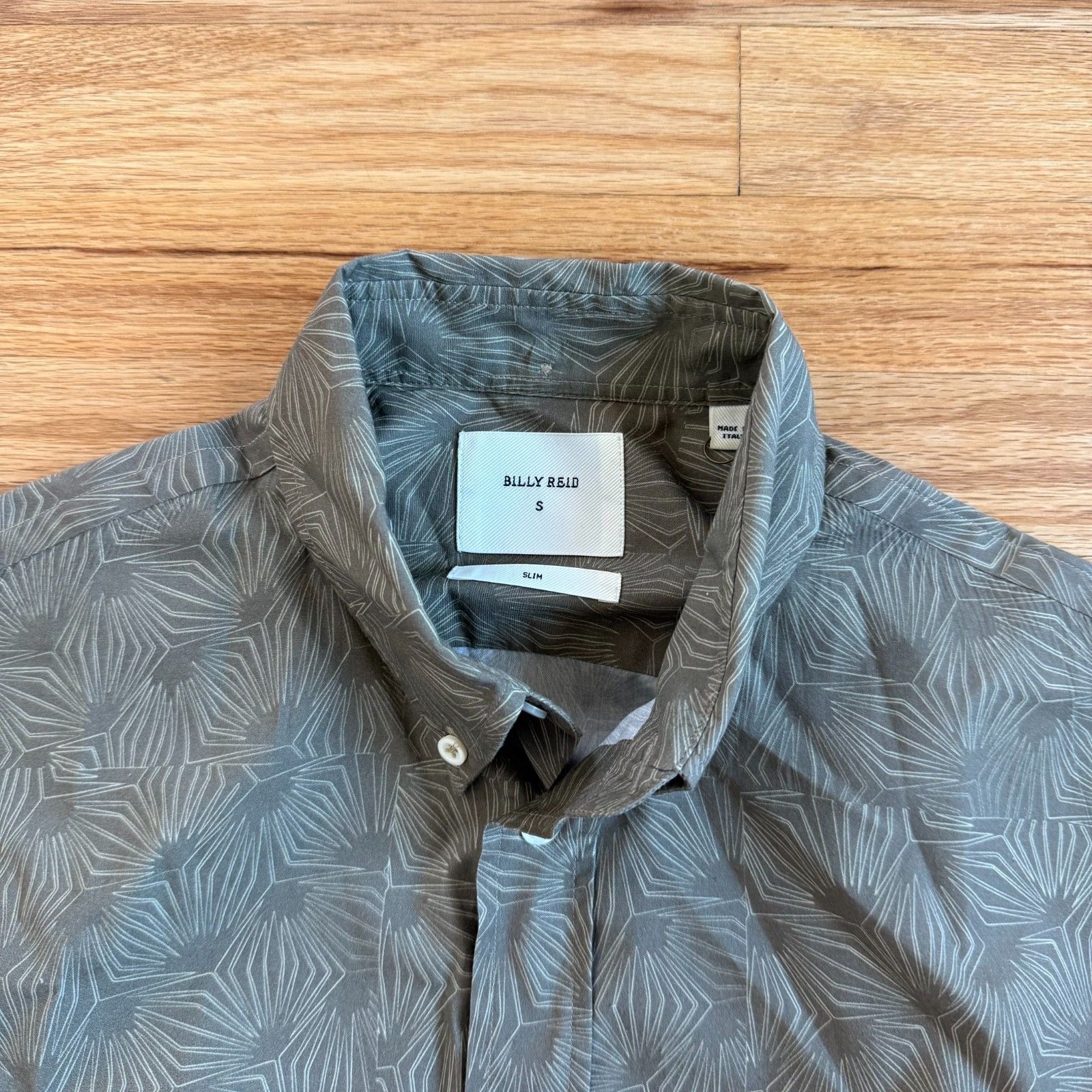 Billy Reid Billy Reid Murphy Shirt Shirt Sleeve in Olive Size US S / EU 44-46 / 1 - 7 Thumbnail