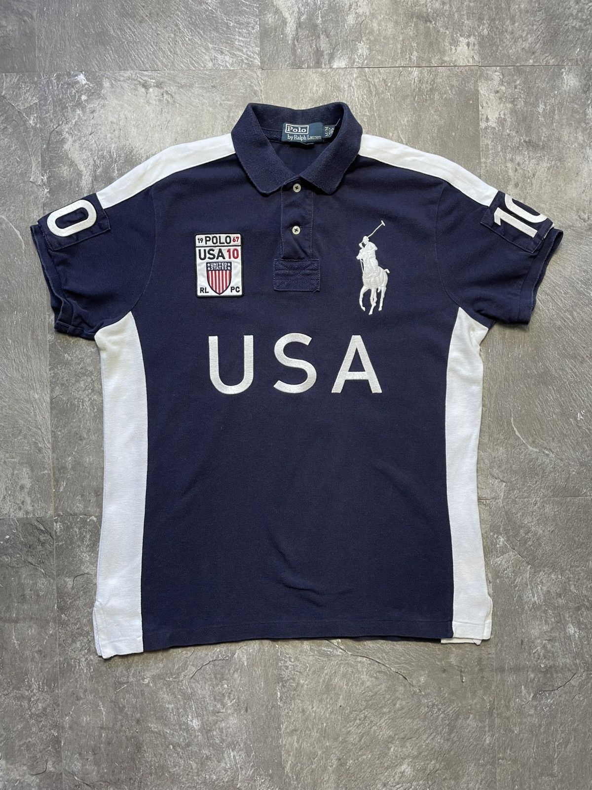 Polo Ralph Lauren Vintage Polo Ralph Lauren USA 10 Rugby Big Logo Chief Keef Size US M / EU 48-50 / 2 - 1 Thumbnail