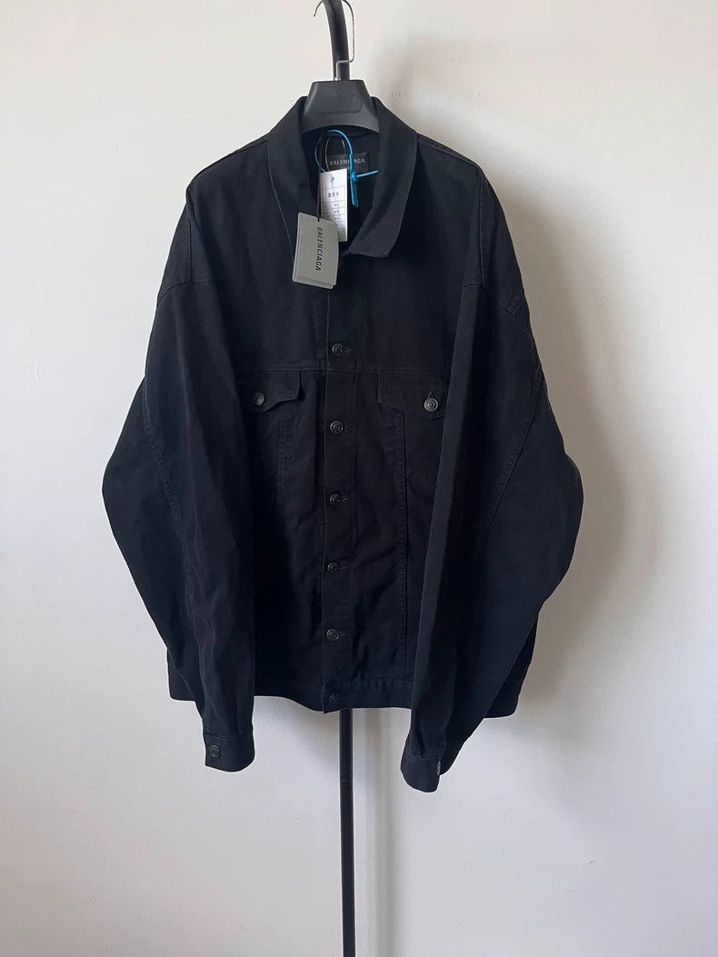 Balenciaga Balenciaga Logo printed single-breasted denim jacket at ba Size L / US 10 / IT 46 - 2 Thumbnail