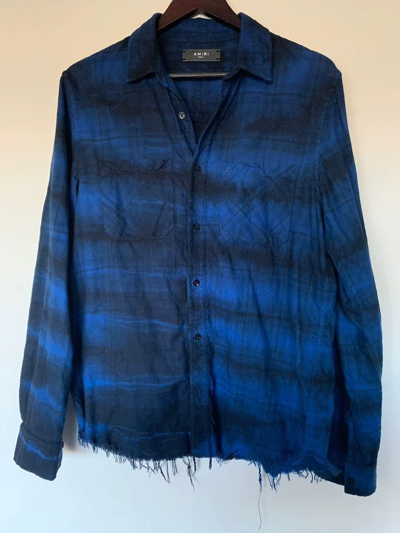 Amiri Amiri Blue tie-dyed destruction shirt 2501-Nextarrow Size US S / EU 44-46 / 1 - 1 Thumbnail