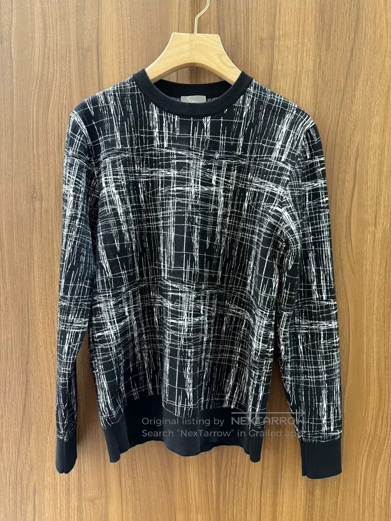 Dior Dior Black and white line woollen sweater Size US S / EU 44-46 / 1 - 1 Thumbnail