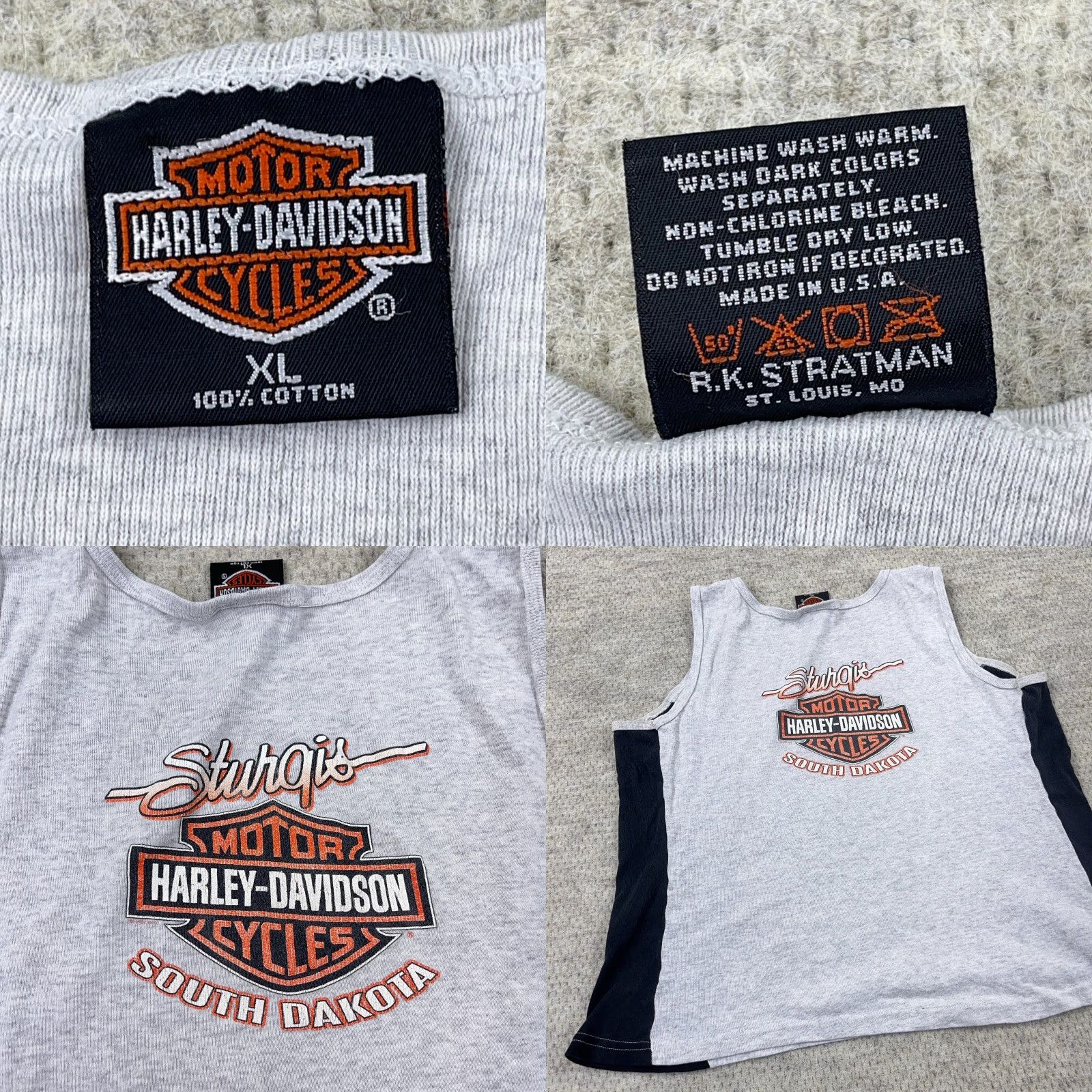 Harley Davidson VINTAGE Harley-Davidson Shirt Women XL Black Tank Top 90s USA Sturgis Tattoo Size XL / US 12-14 / IT 48-50 - 8 Thumbnail