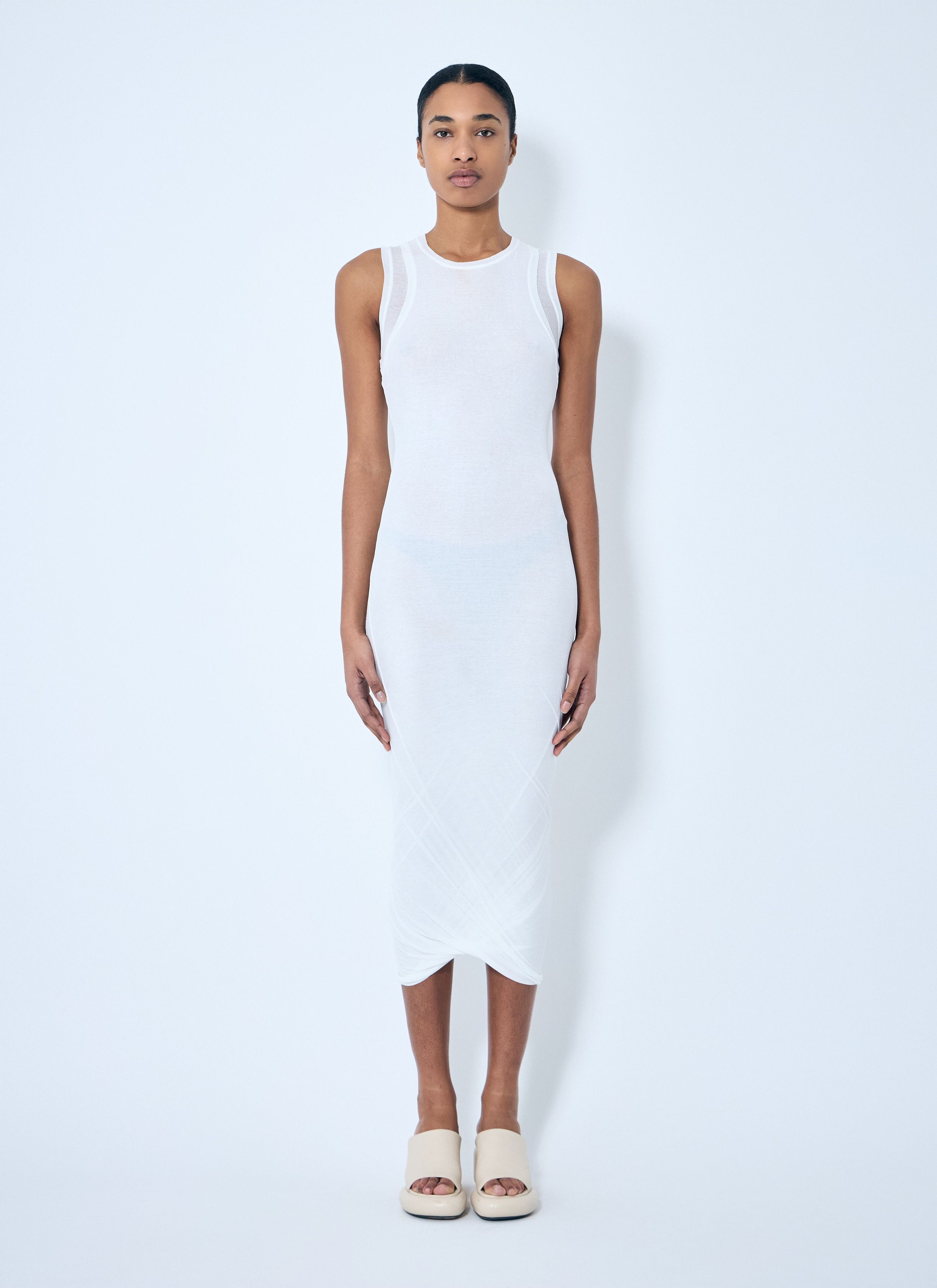 Jil Sander Layered Midi Dress Size M / US 6-8 / IT 42-44 - 1 Thumbnail