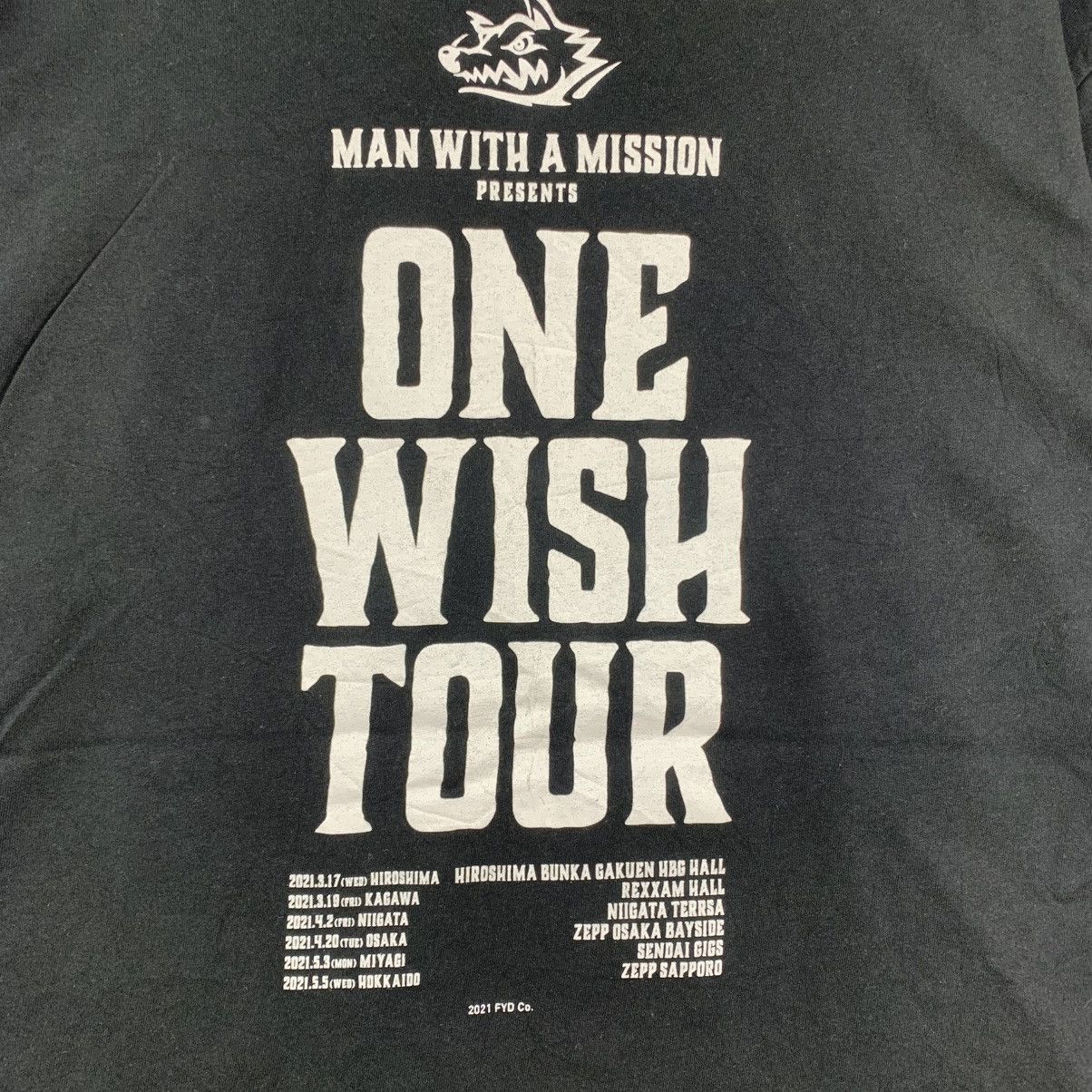 Japanese Brand MAN WITH A MISSION One Wish Tour Japanese Band Tshirt Size US M / EU 48-50 / 2 - 5 Thumbnail