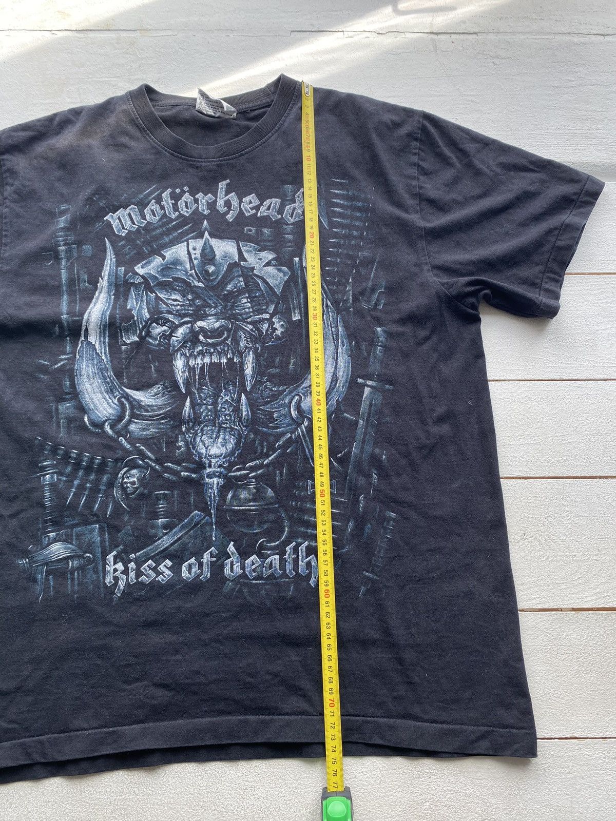 Band Tees × Vintage 🔥VNTG Motorhead Kiss of Death Black Gothic Tee Rock Metal xl Size US XL / EU 56 / 4 - 15 Thumbnail
