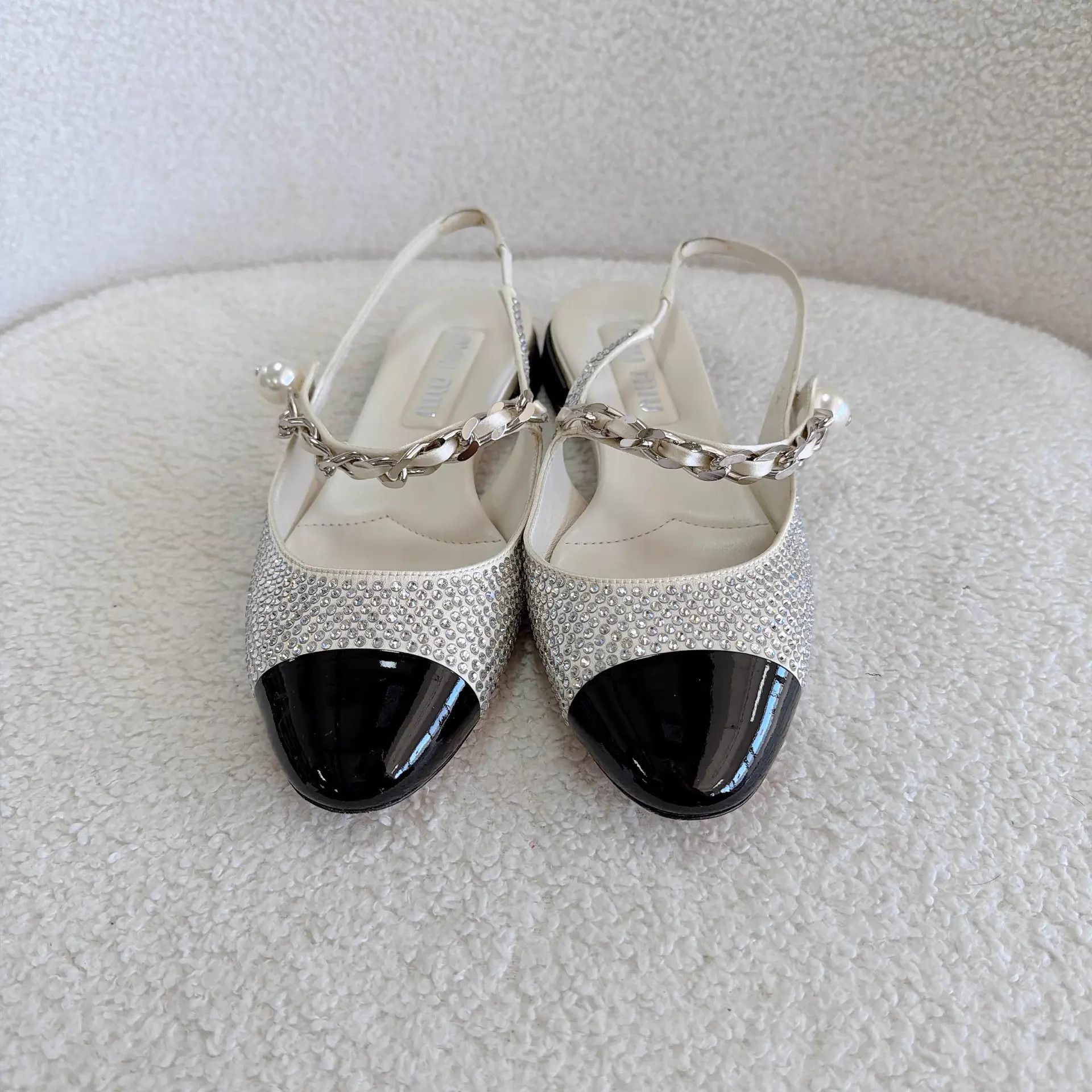 Miu Miu MIU MIU Crystal-Embellished Mary Jane Shoes 36.5 Size US 6 / IT 36 - 2 Thumbnail