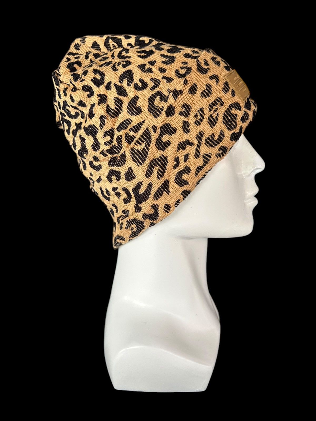 Japanese Brand × Vintage Leopard Japanese Style Beanie Hats Rare ☠️☠️ Size ONE SIZE - 4 Thumbnail
