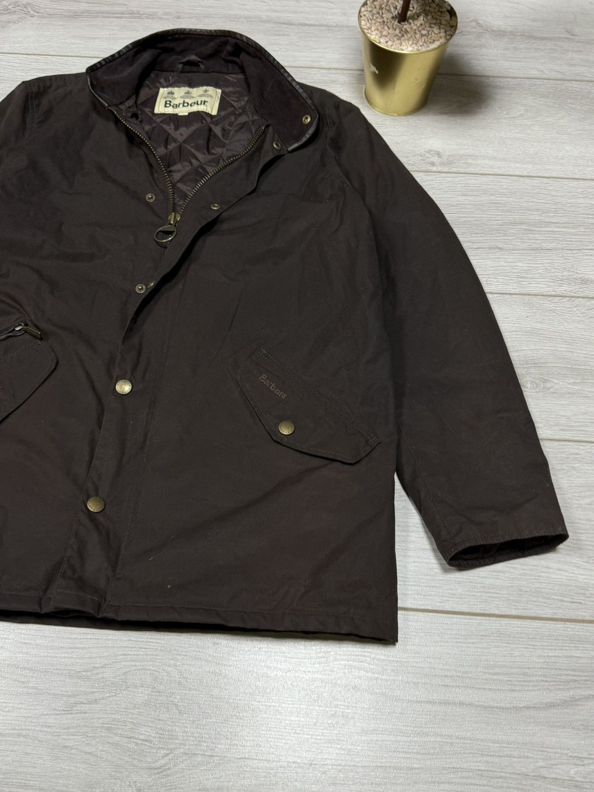 Barbour Prestbury wax jacket zip vintage
