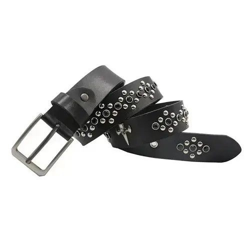 Japanese Brand Rivet Leather Pin Belt Size ONE SIZE - 3 Thumbnail