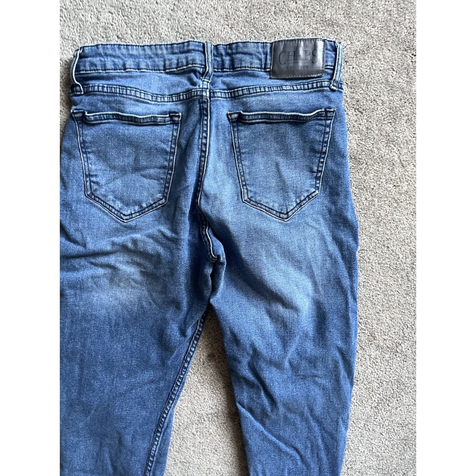 Chaps Chaps Jeans Mens 32x32 Blue Denim Straight Fit Regular 5-Pocket Zipper Button Cotton Cotton Stretch Preppy 90s Vintage Not N/A Size US 32 / EU 48 - 2 Thumbnail
