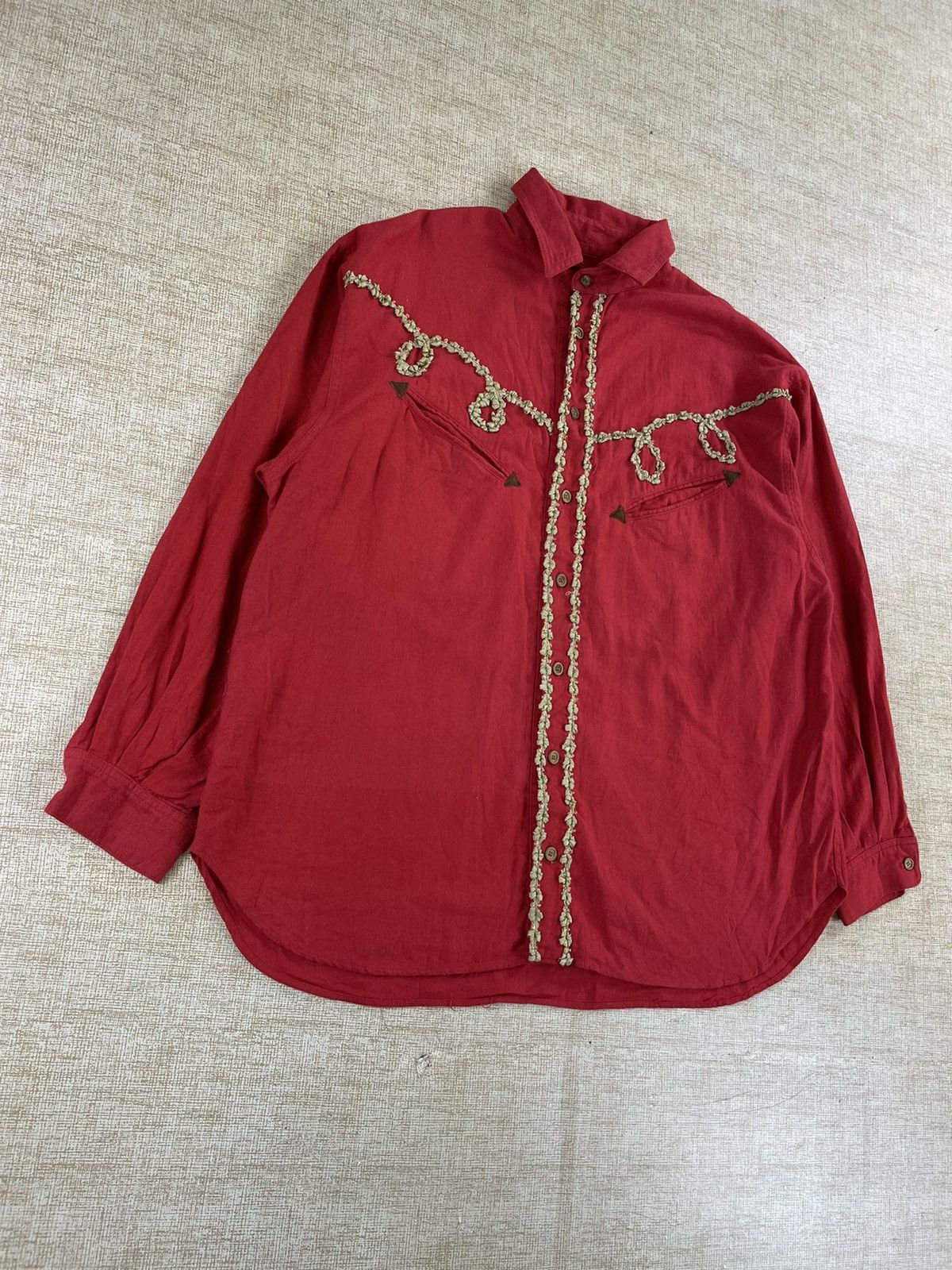 Beauty Beast × Japanese Brand × Vintage VINTAGE HIPS CLUB Western Style Button Ups Shirt Size US L / EU 52-54 / 3 - 2 Thumbnail