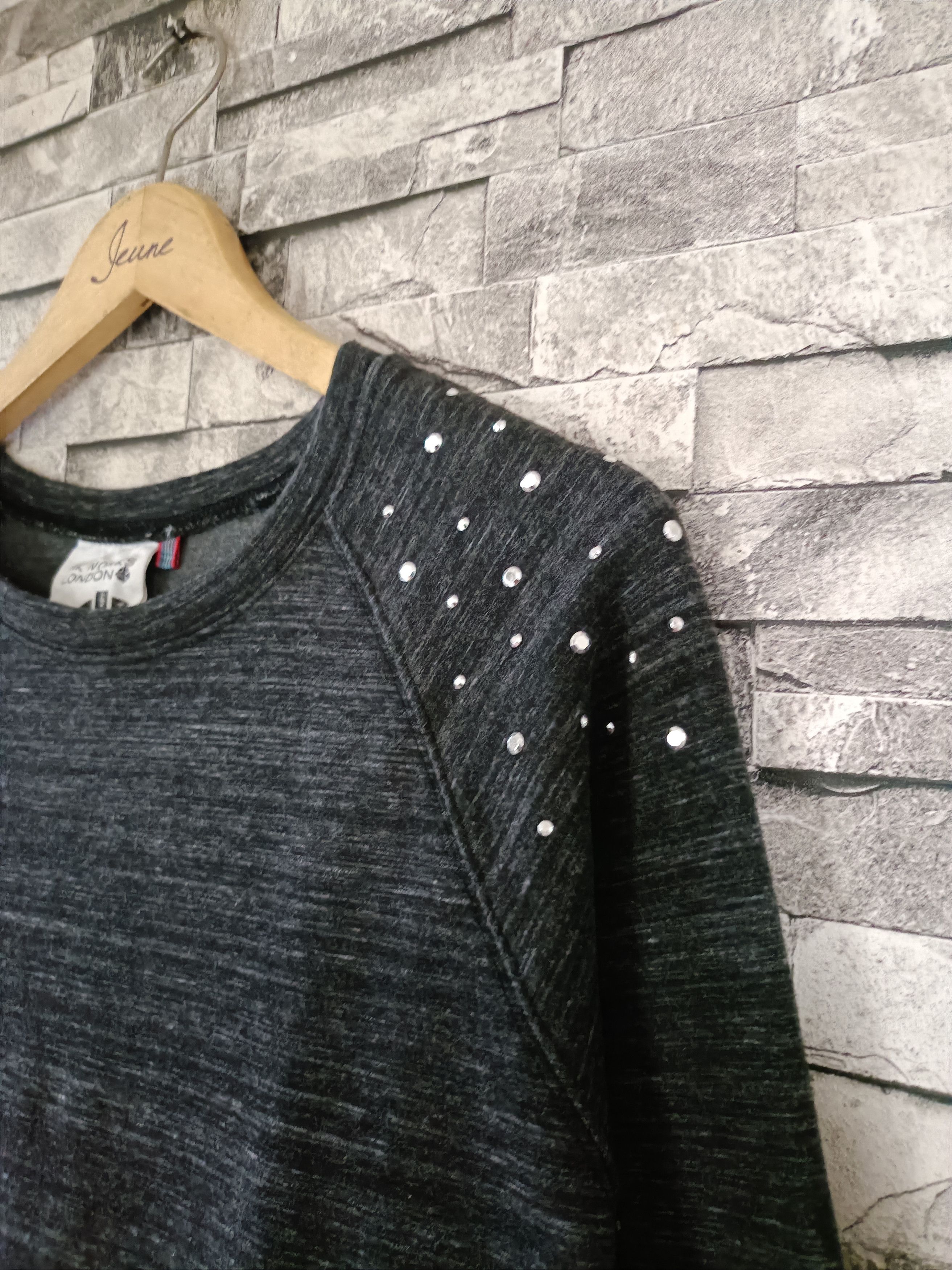 Japanese Brand HK works London studded grunge long sleeve tshirt Size L / US 10 / IT 46 - 2 Thumbnail