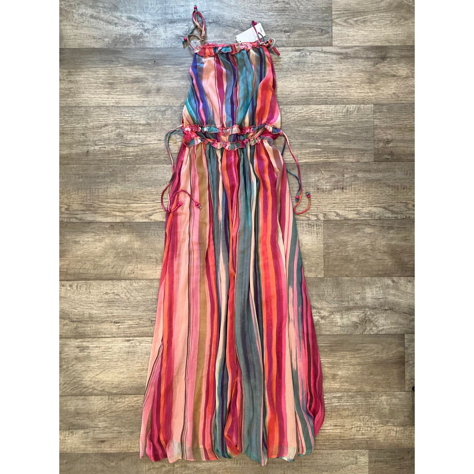 Mango MANGO Resort Stripe Halter Maxi Vacation Dress NWT Size S / US 4 / IT 40 - 22 Thumbnail