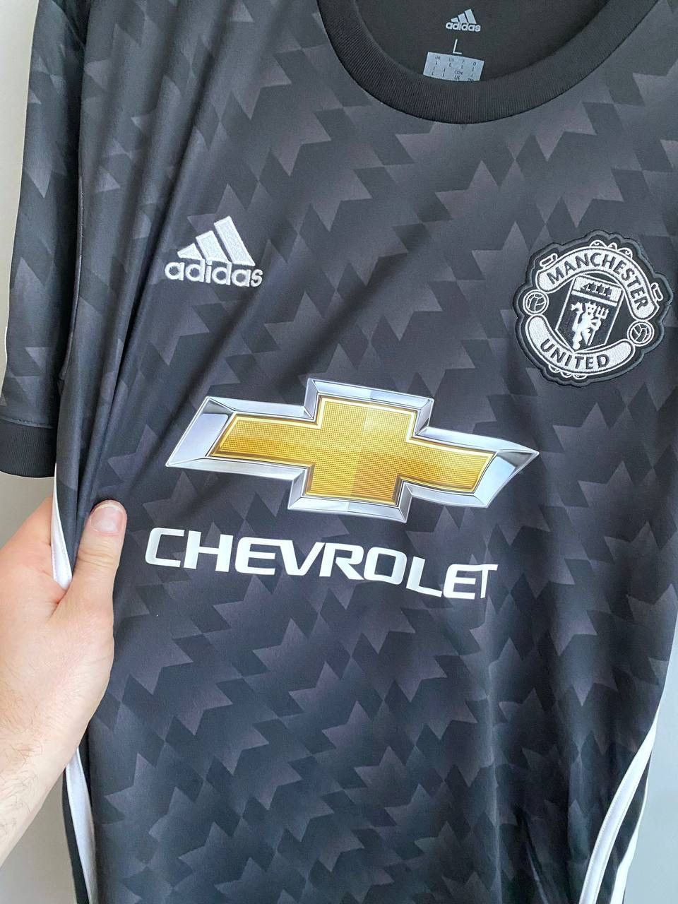Adidas Adidas Manchester United 2017/18 Soccer Jersey Champions League Patch #9 Lukaku Size US L / EU 52-54 / 3 - 9 Thumbnail