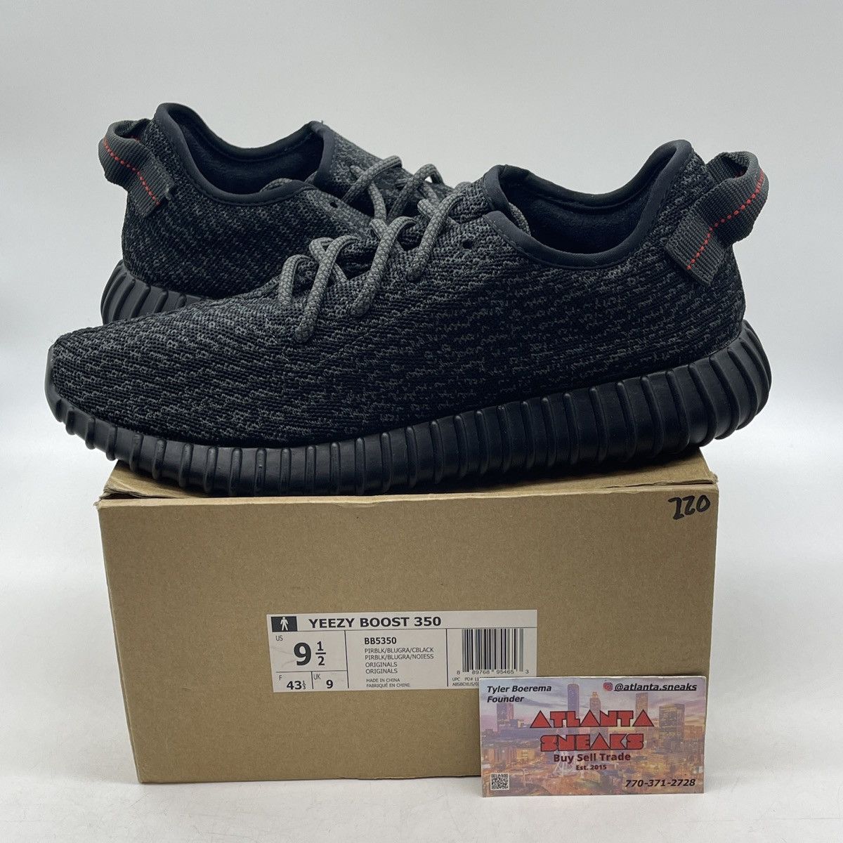 Adidas Yeezy boost 350 pirate black Size US 9.5 / EU 42-43 - 1 Thumbnail