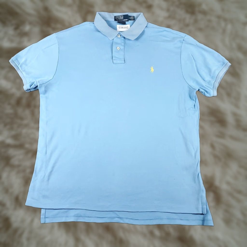 Ralph Lauren Ralph Lauren Polo Shirt Mens Large Blue Pony Casual Short Sleeve Shirt Size US L / EU 52-54 / 3 - 1 Thumbnail