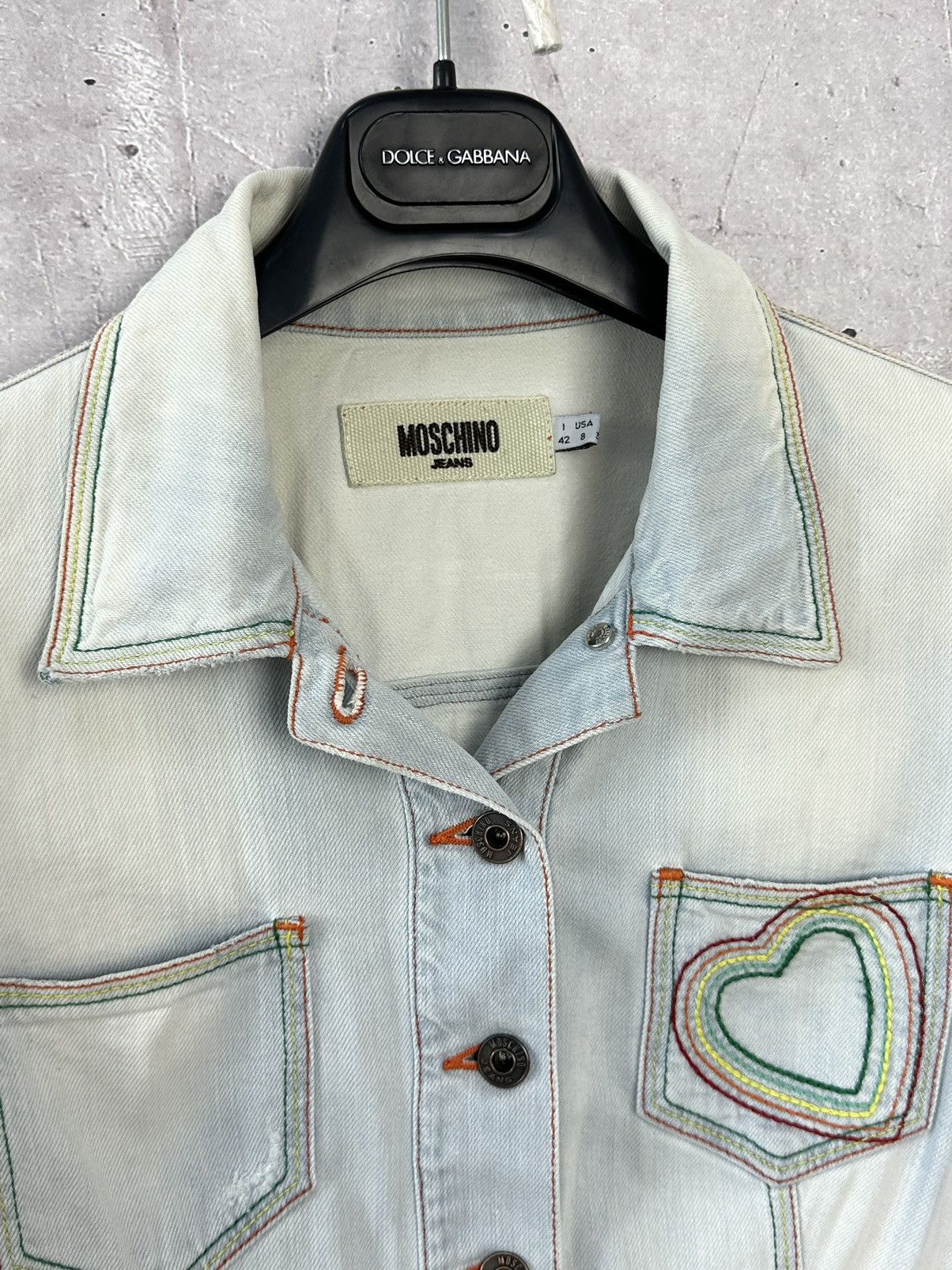 Moschino Vintage Moschino Jeans Blue Denim Blazer Jacket Size M / US 6-8 / IT 42-44 - 4 Thumbnail